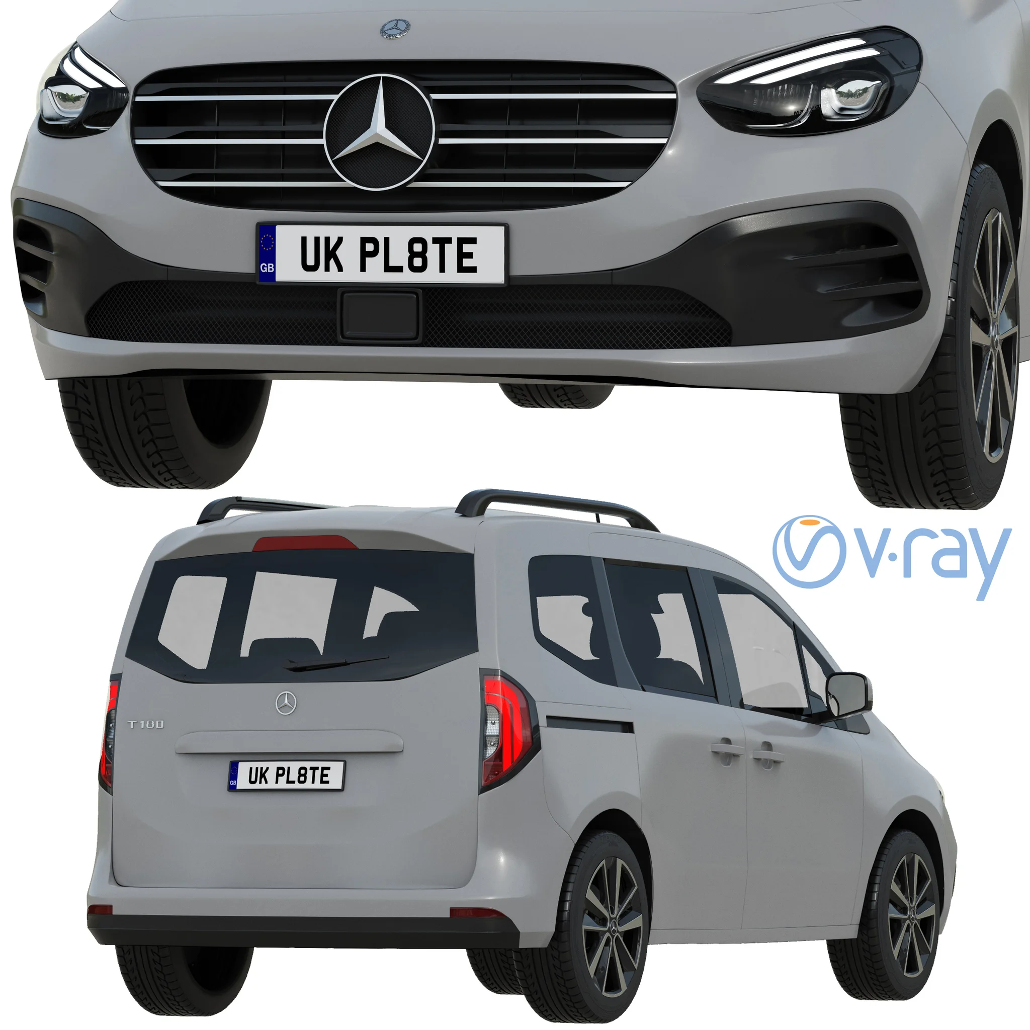 Mercedes Benz T Class, 3D model preview 1