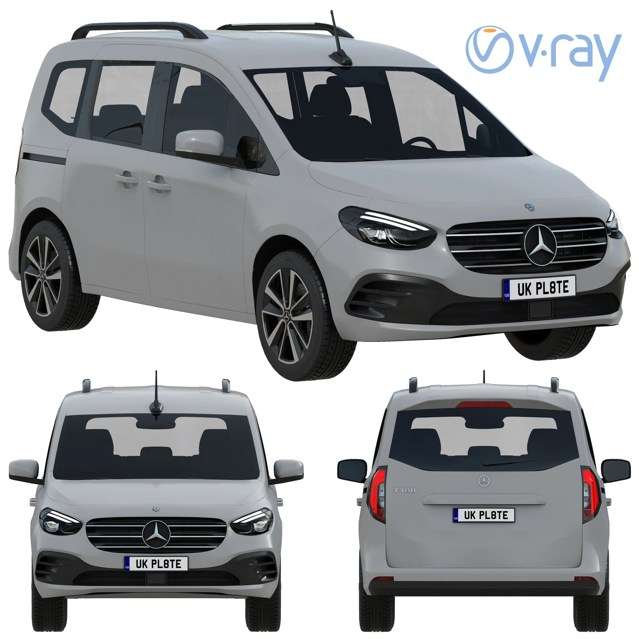 Mercedes Benz T Class, 3D model preview 5
