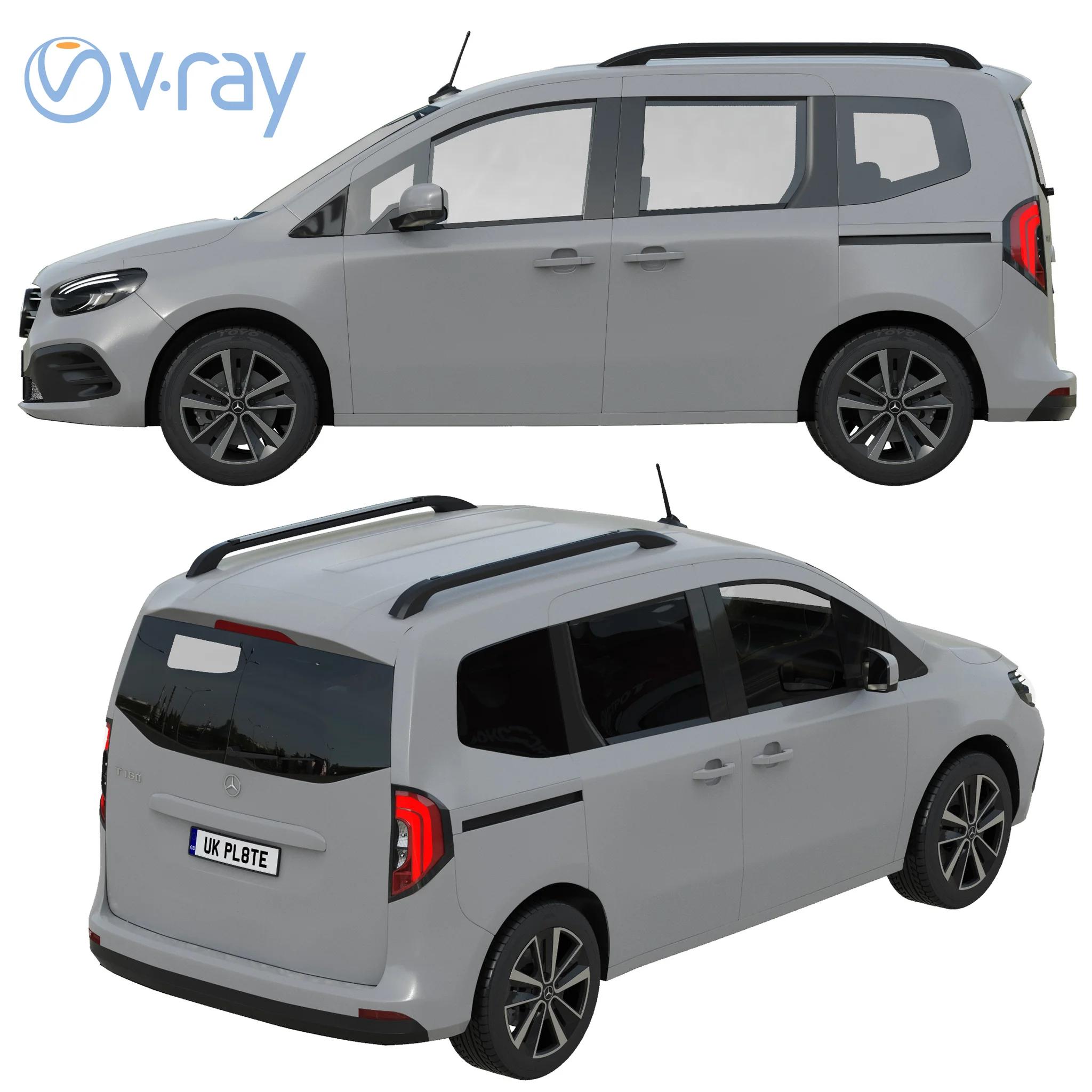 Mercedes Benz T Class, 3D model preview 9
