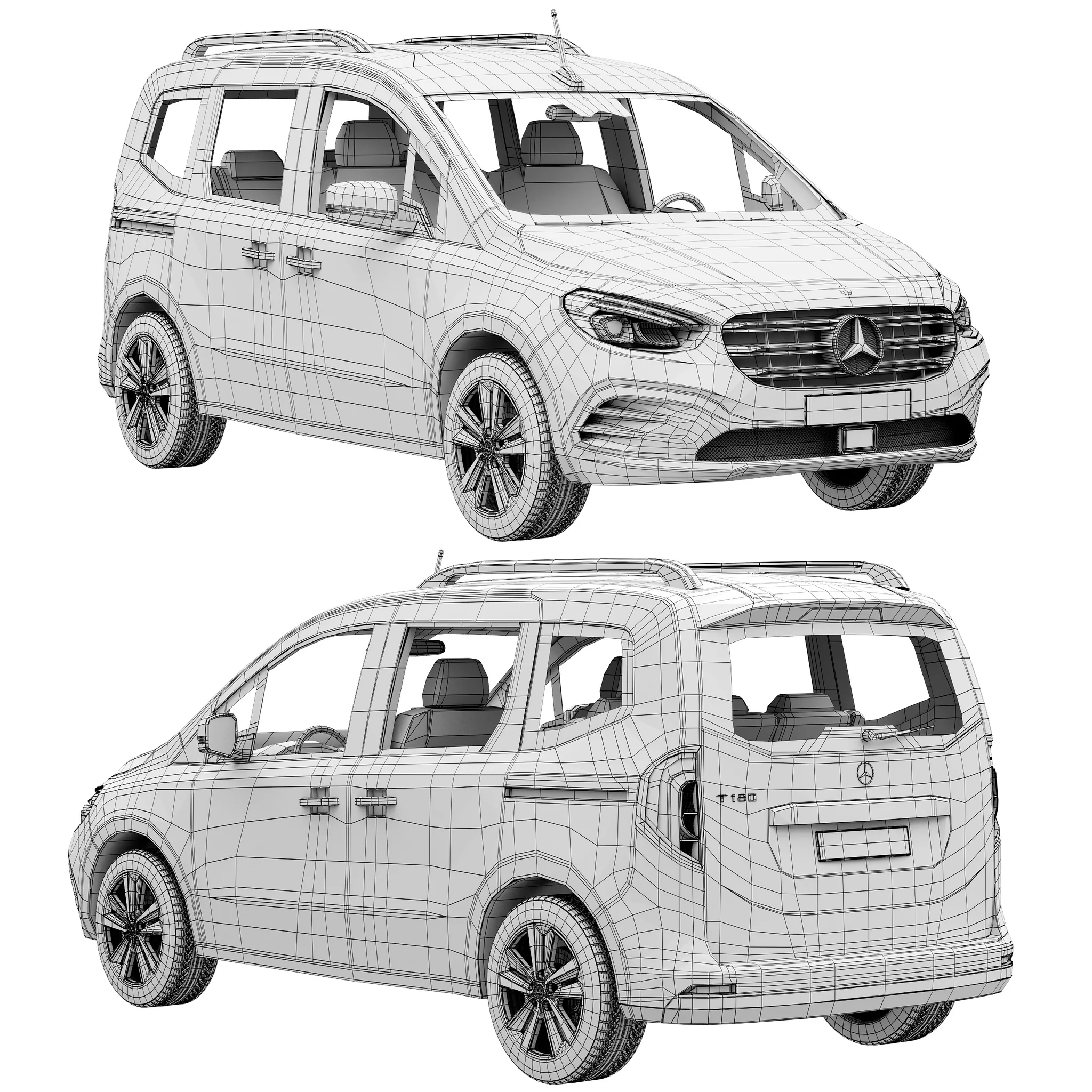Mercedes Benz T Class, 3D model preview 27