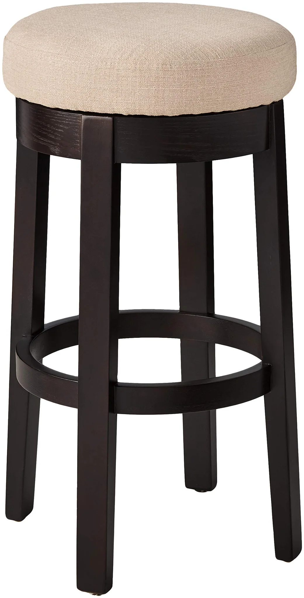 Backless Swivel Bar Stool with Upholstered Seat