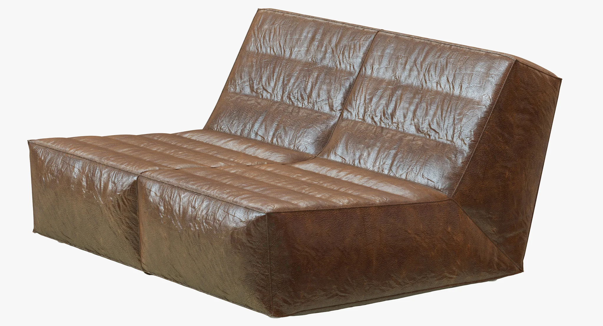 Restoration Hardware Chelsea Leather Chair And Half — 3D model preview 4