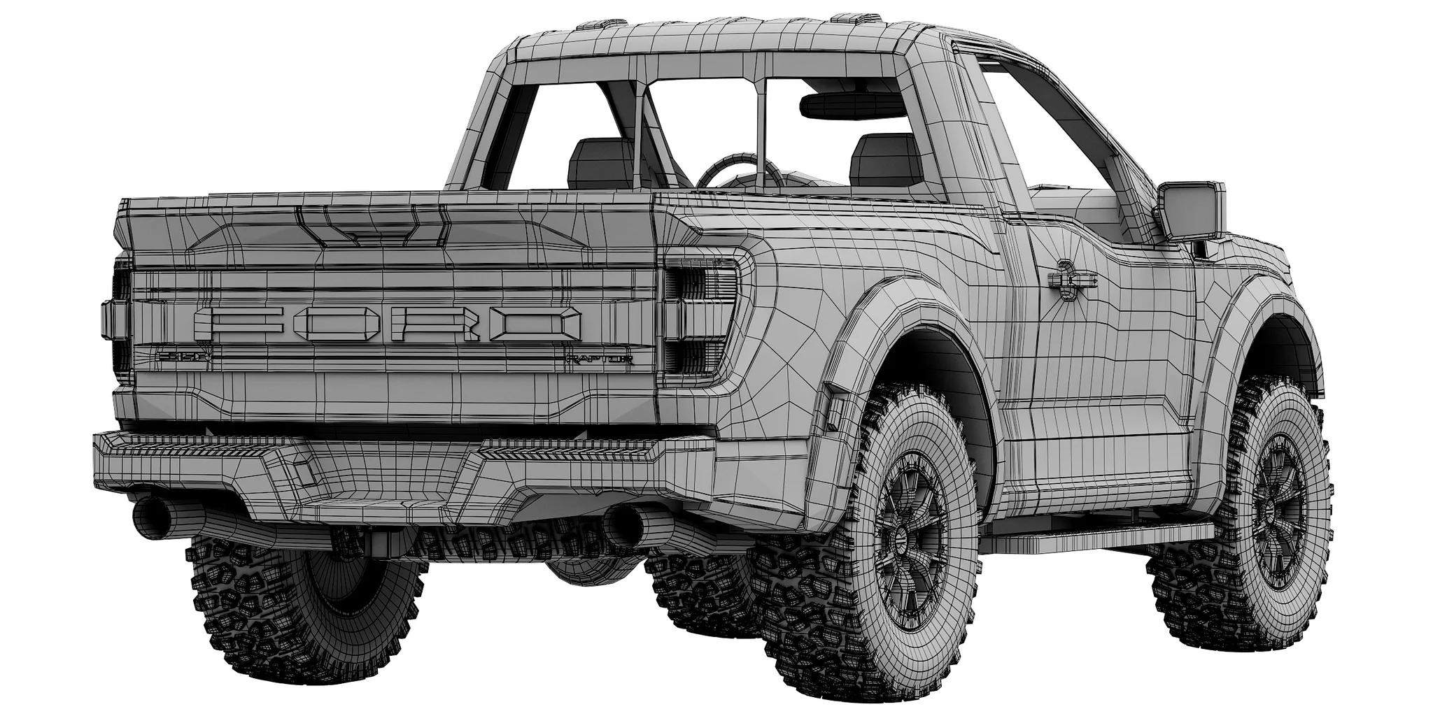 Ford F150 Raptor Regular Cab 2022, 3D model preview 8