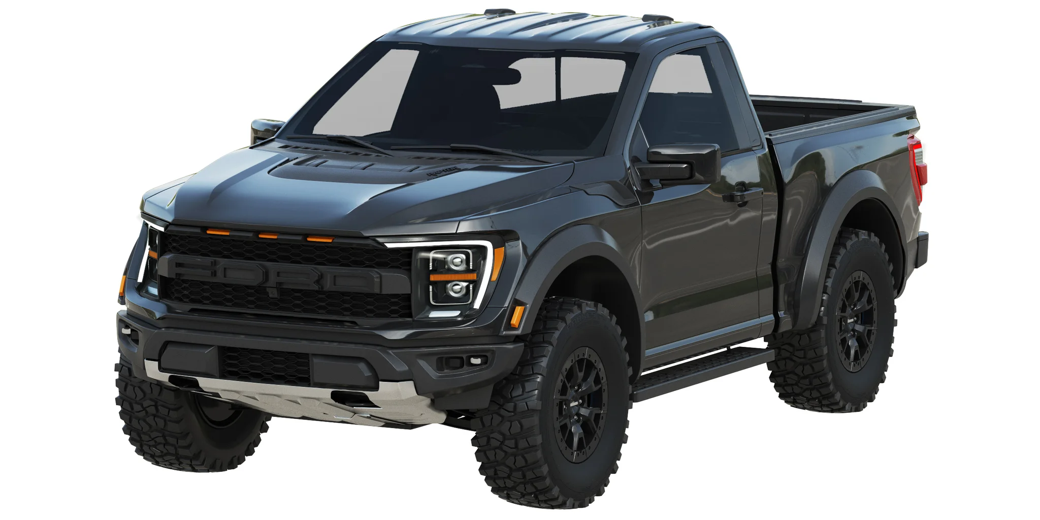 Ford F150 Raptor Regular Cab 2022, 3D model preview 12