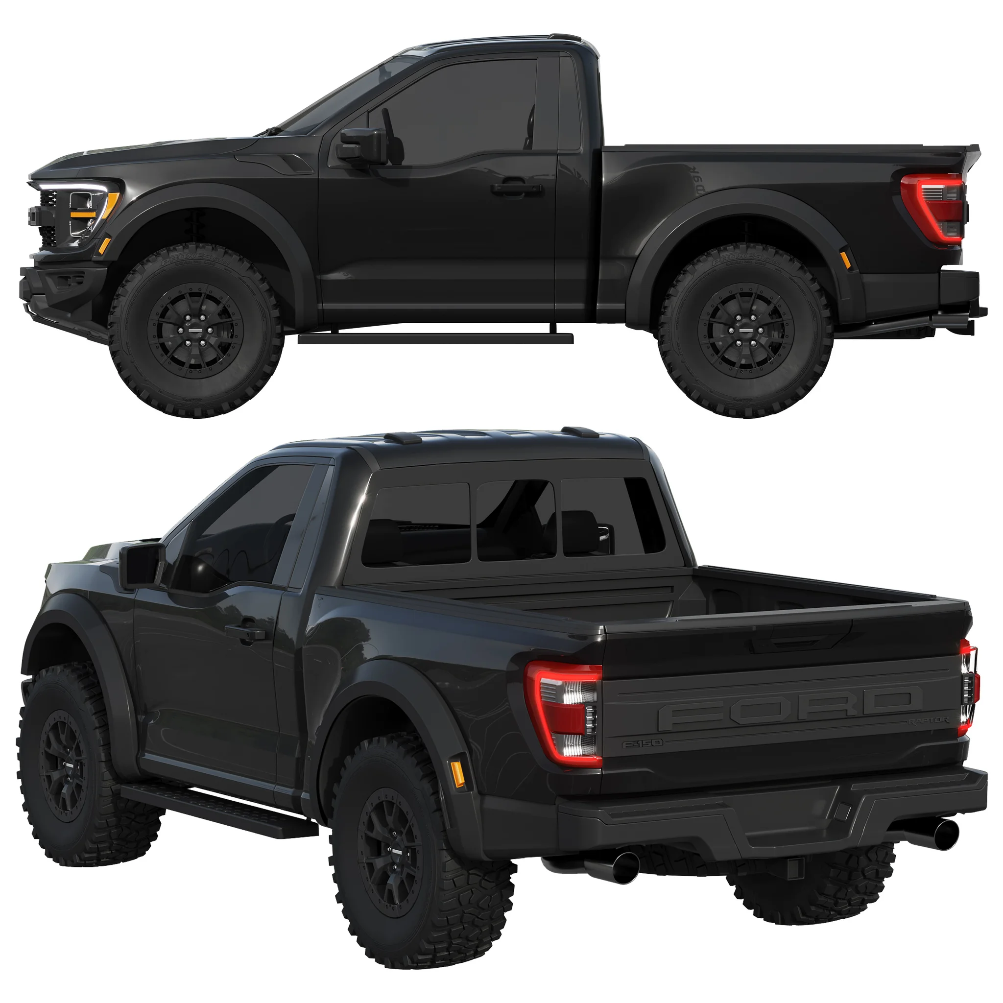 Ford F150 Raptor Regular Cab 2022, 3D model preview 27