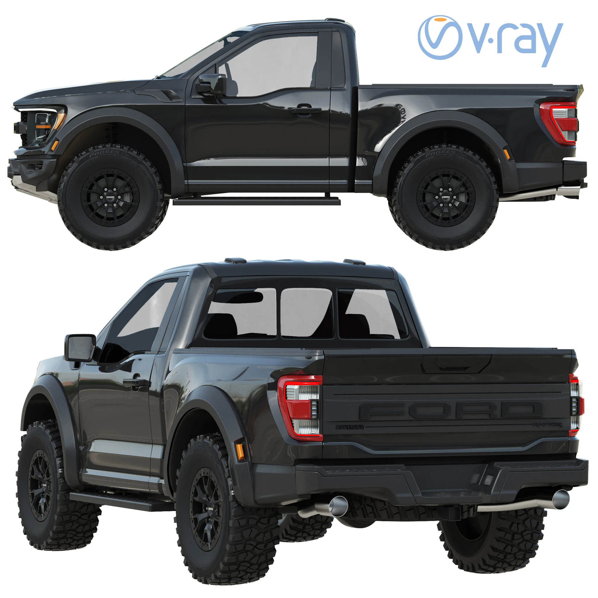 Ford F150 Raptor Regular Cab 2022, 3D model preview 29
