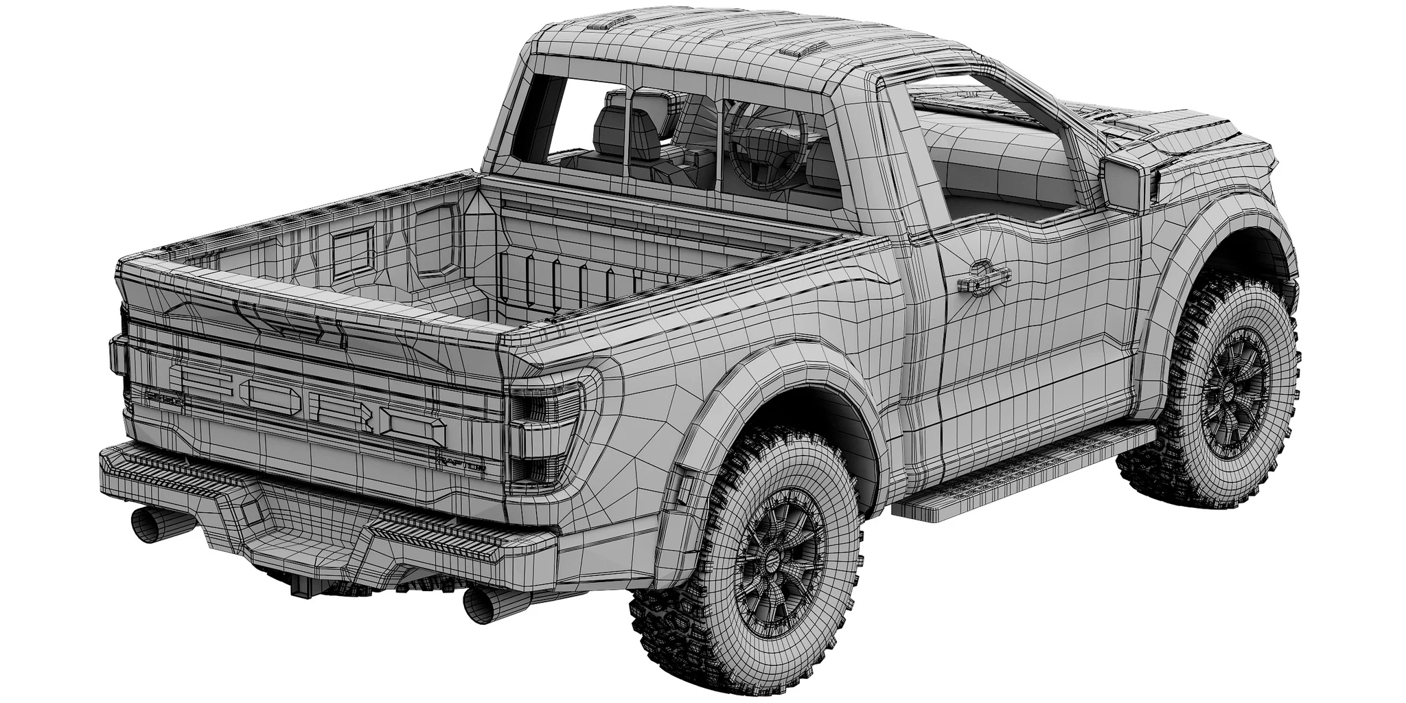 Ford F150 Raptor Regular Cab 2022, 3D model preview 35