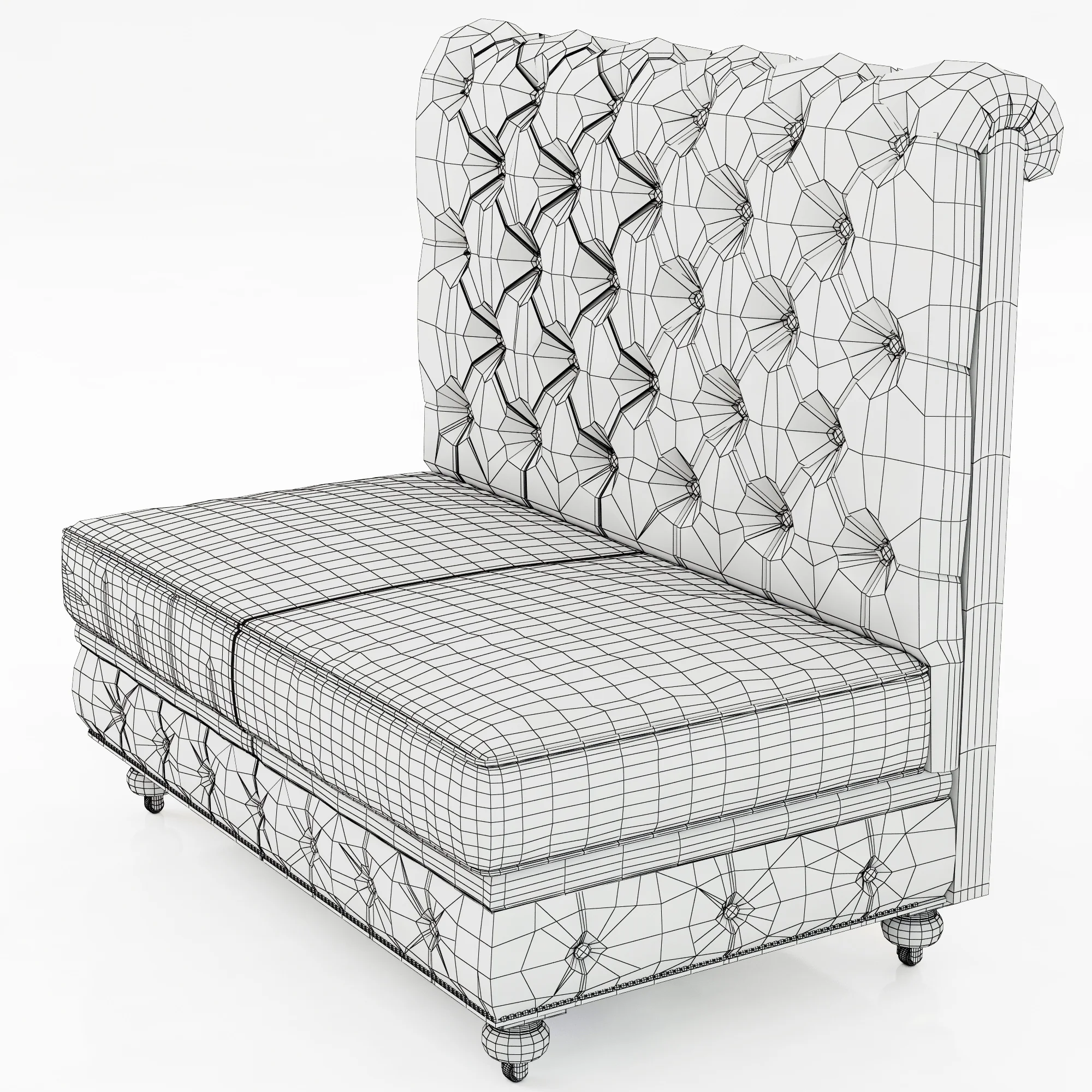 Restoration Hardware Kensington Leather Double Banquette — 3D model preview 2