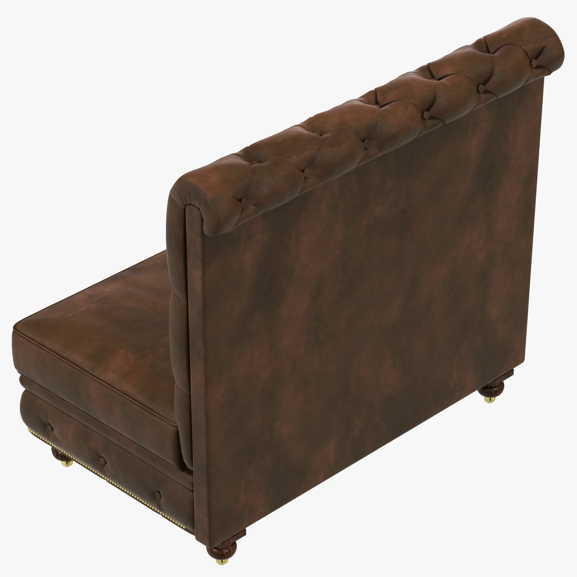 Restoration Hardware Kensington Leather Double Banquette — 3D model preview 7