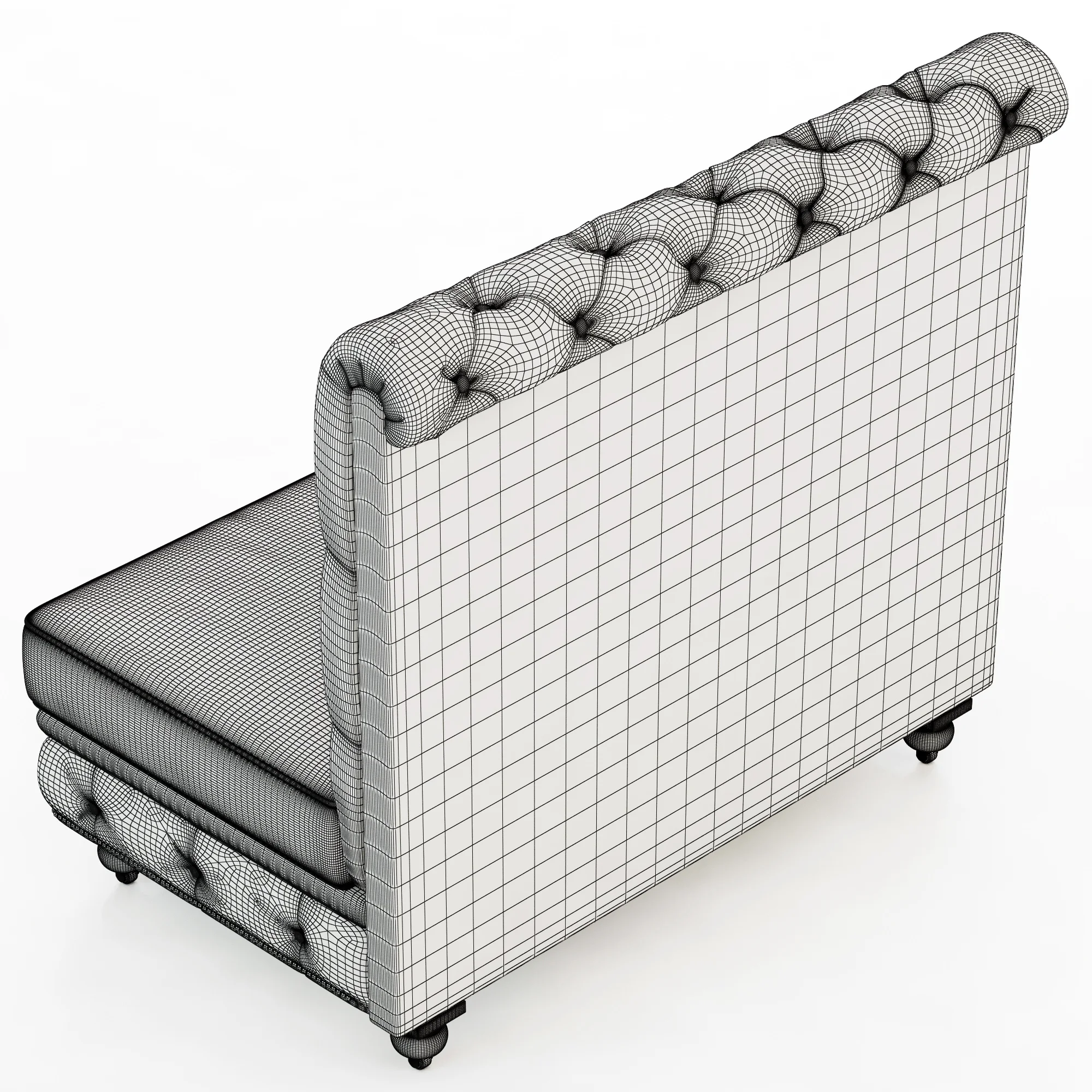 Restoration Hardware Kensington Leather Double Banquette — 3D model preview 8