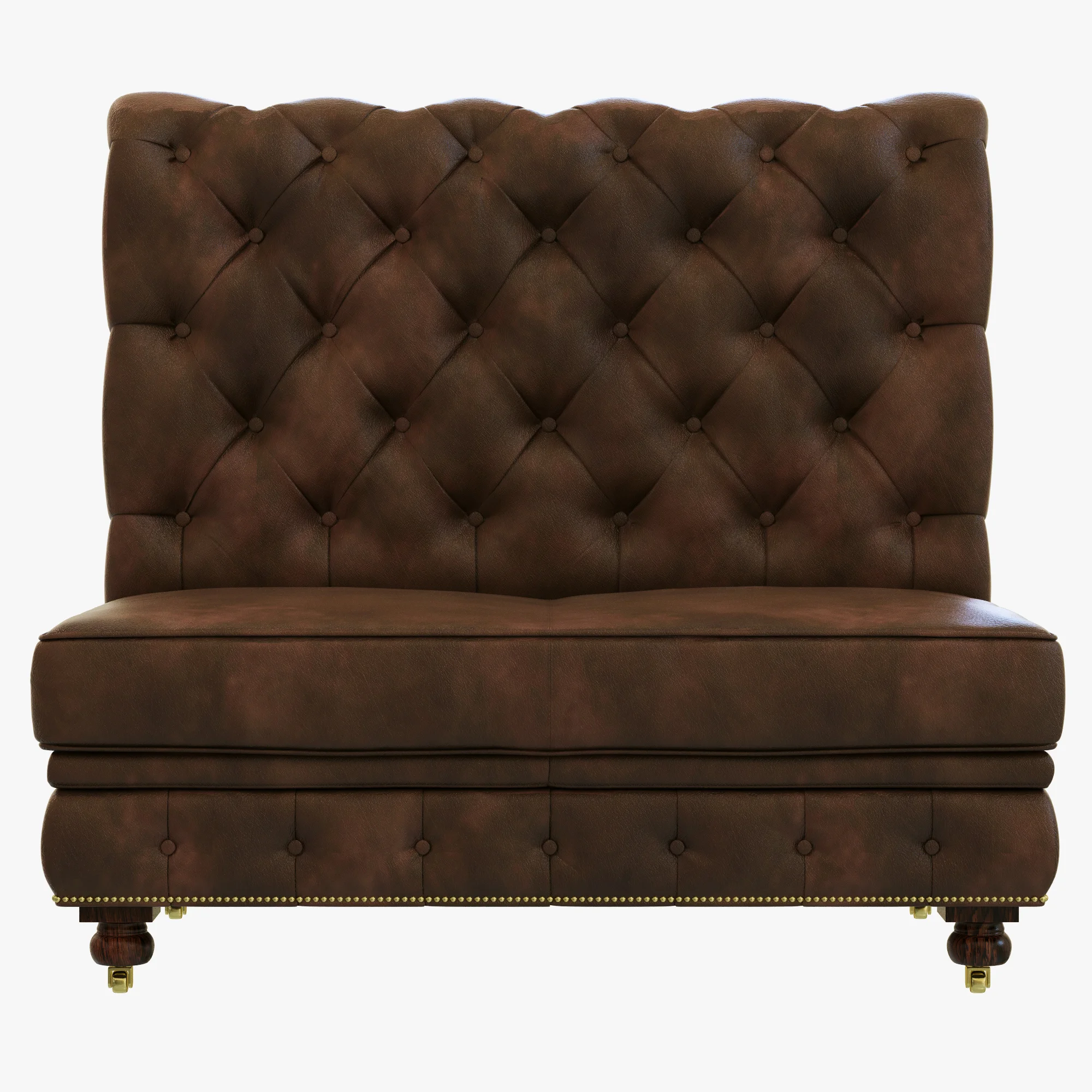 Restoration Hardware Kensington Leather Double Banquette — 3D model preview 10
