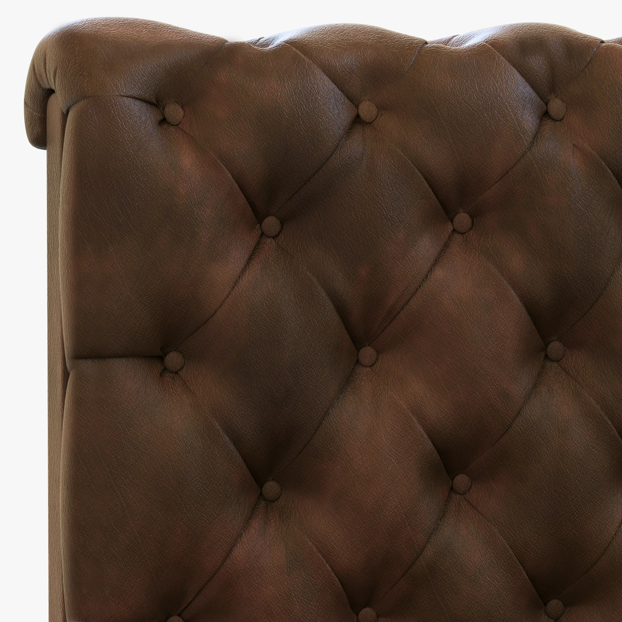 Restoration Hardware Kensington Leather Double Banquette — 3D model preview 13