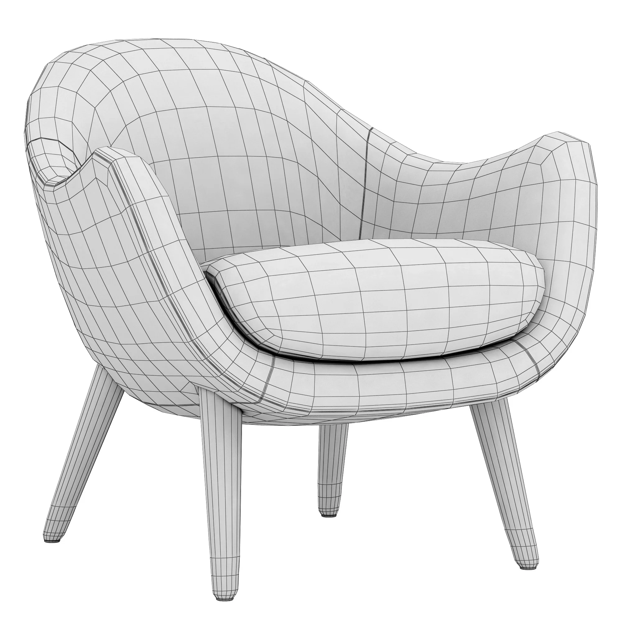 Poliform Mad Chair, 3D model preview 7