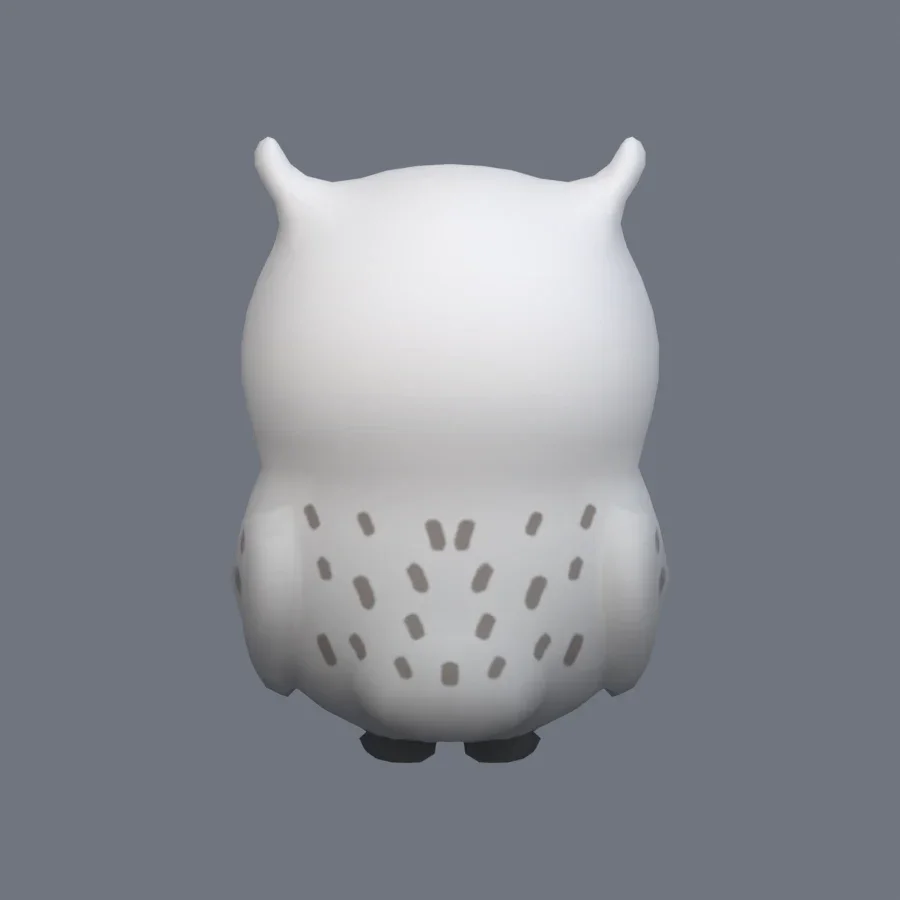 Stylized Animal Owl, 3D model preview 4