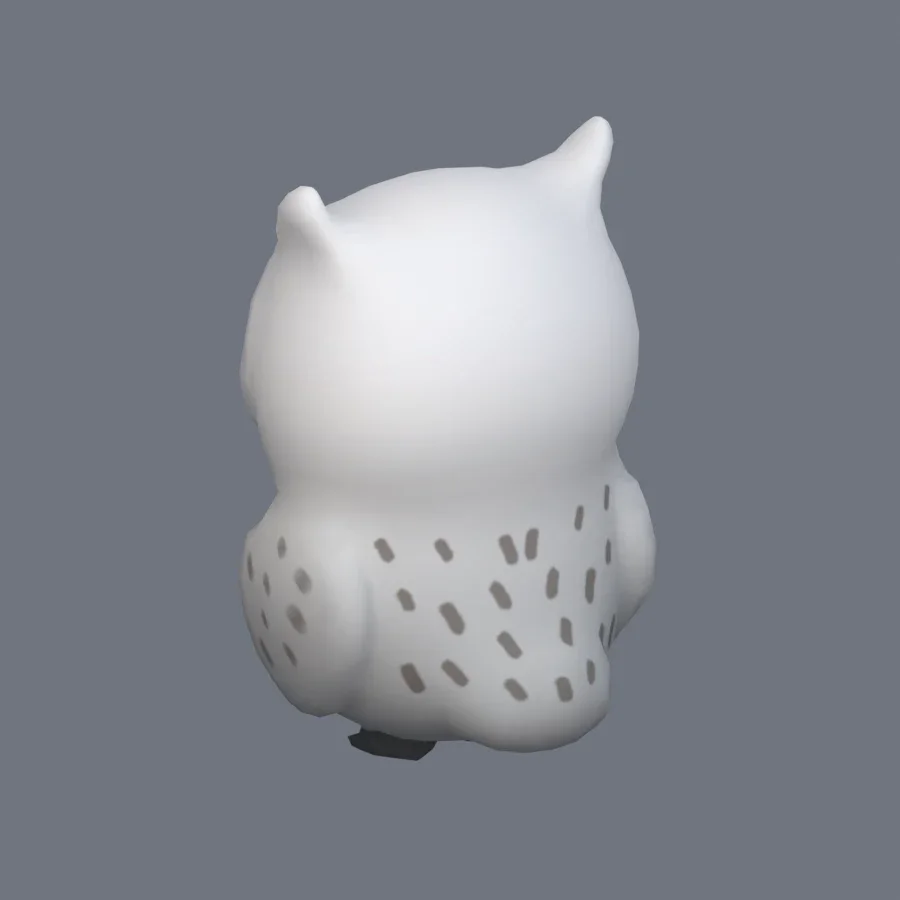 Stylized Animal Owl, 3D model preview 6