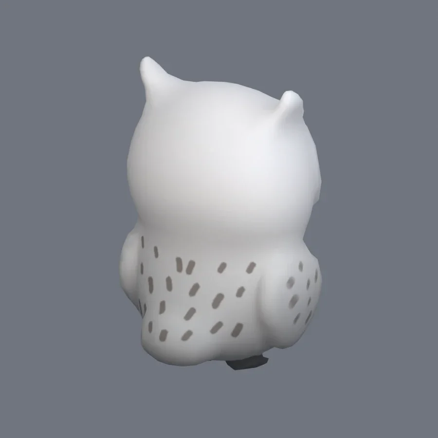 Stylized Animal Owl, 3D model preview 7