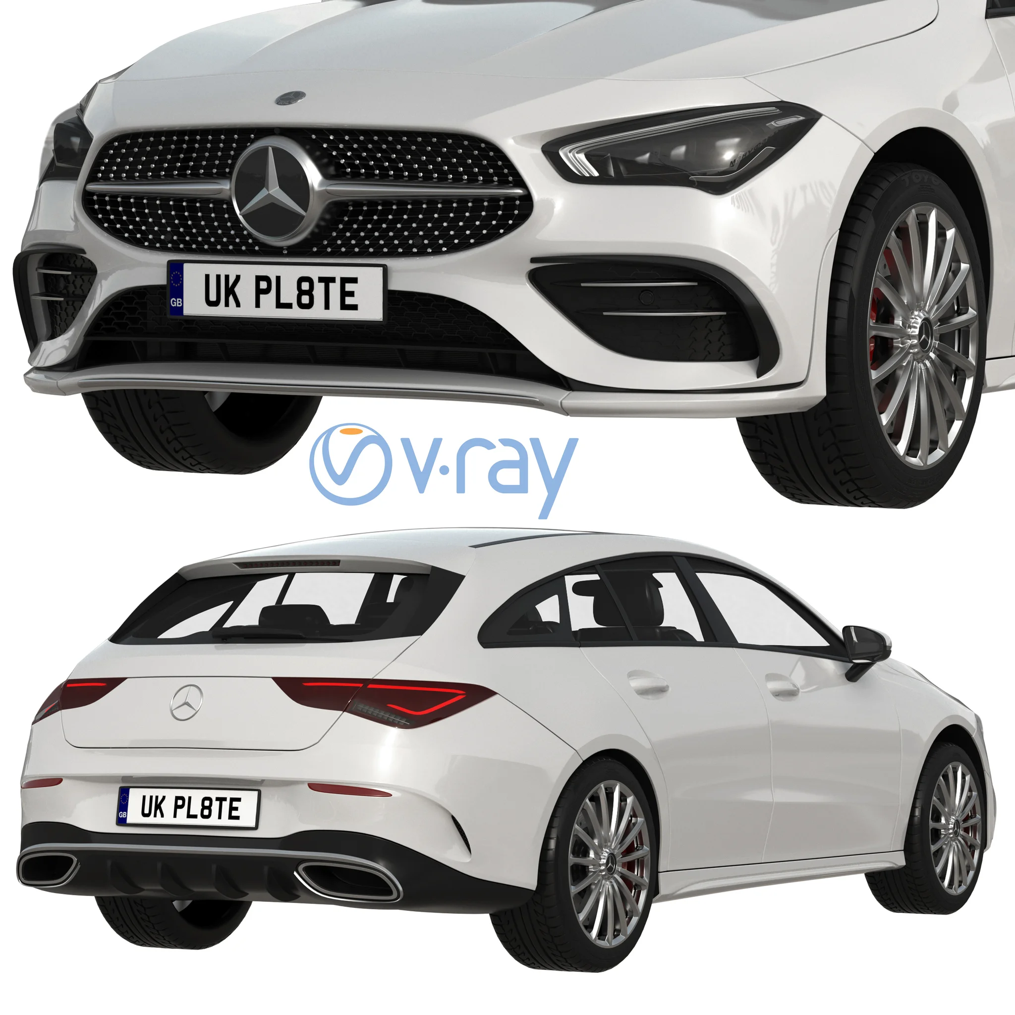 Mercedes Benz CLA 250 Shooting Brake, 3D model preview 1