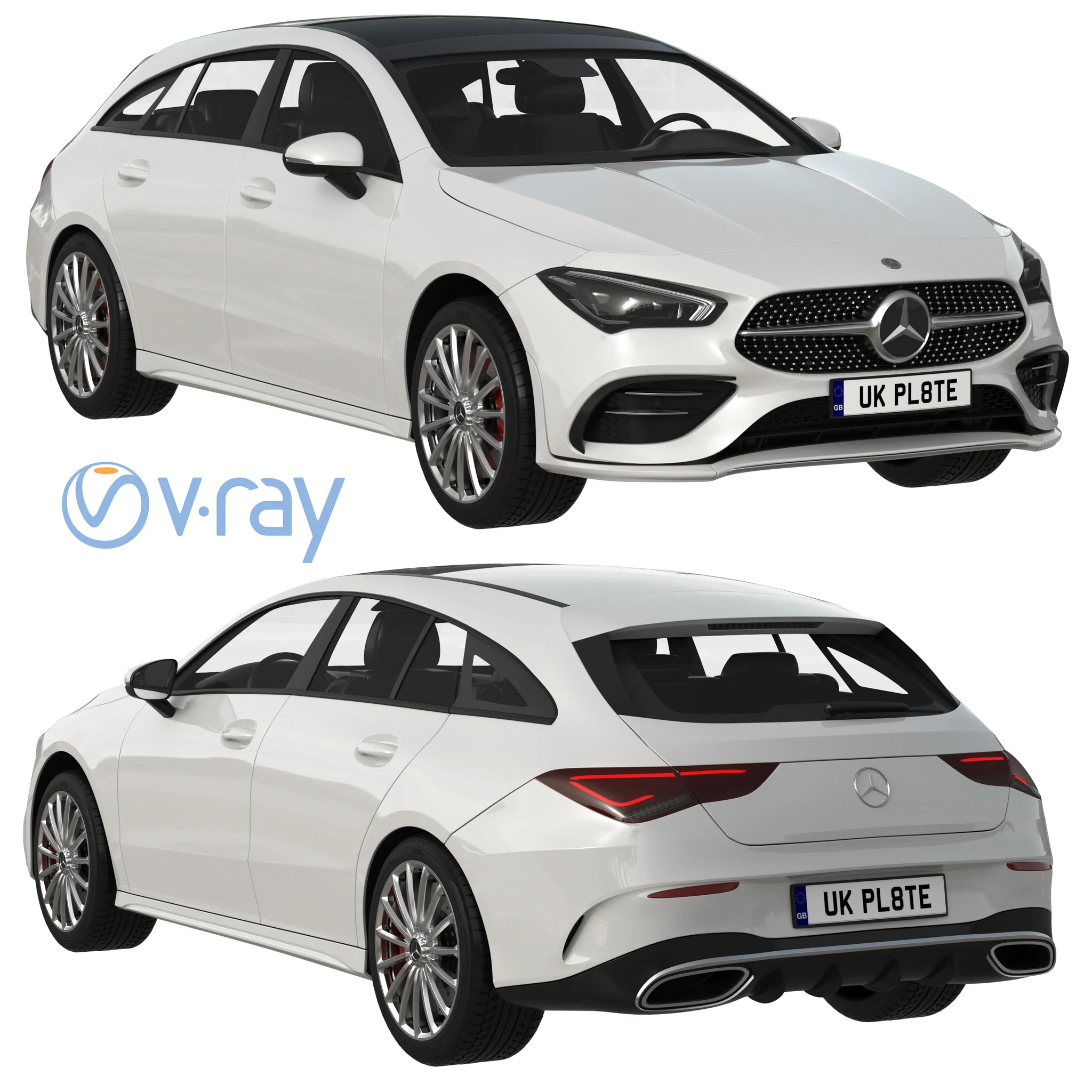 Mercedes Benz CLA 250 Shooting Brake, 3D model preview 7