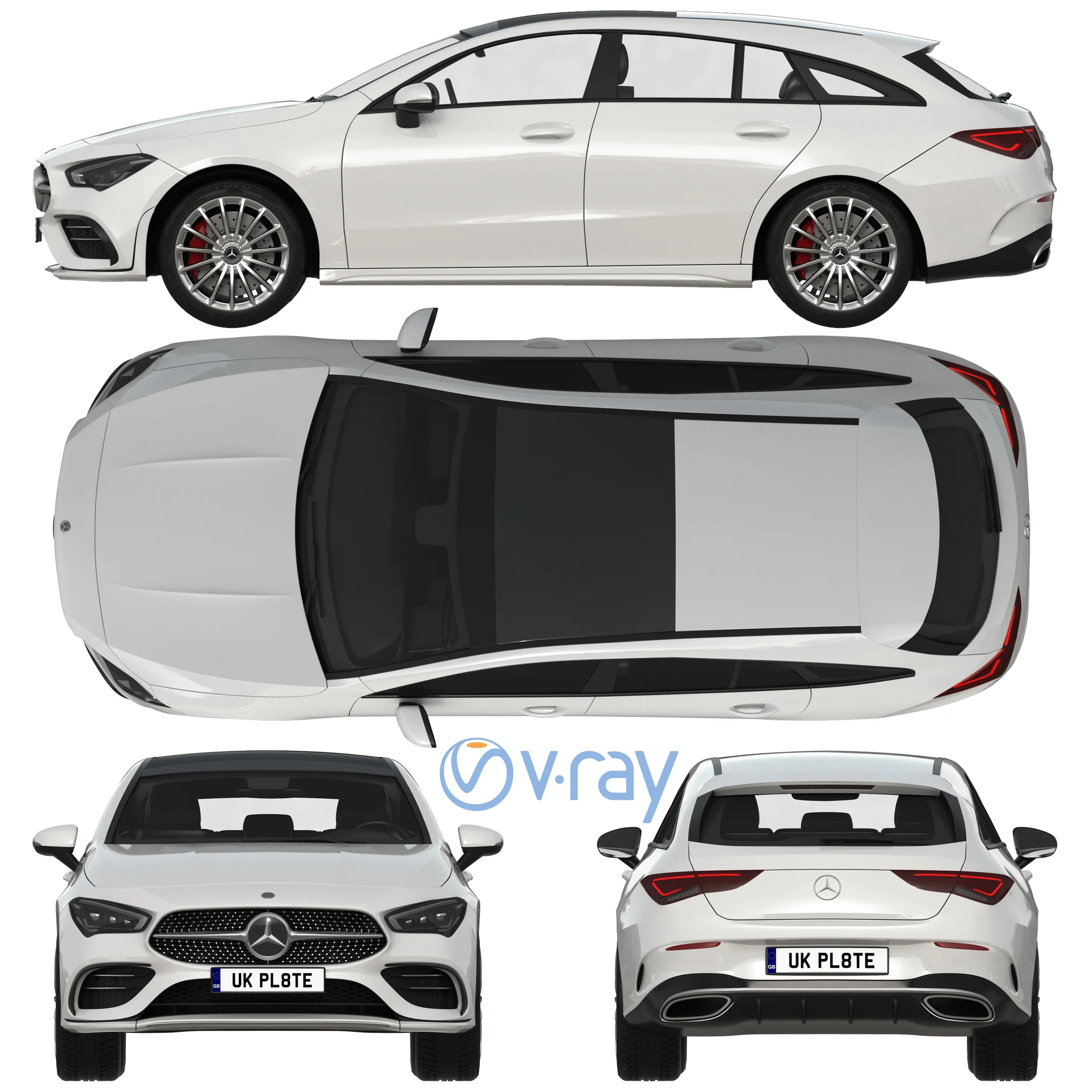 Mercedes Benz CLA 250 Shooting Brake, 3D model preview 10