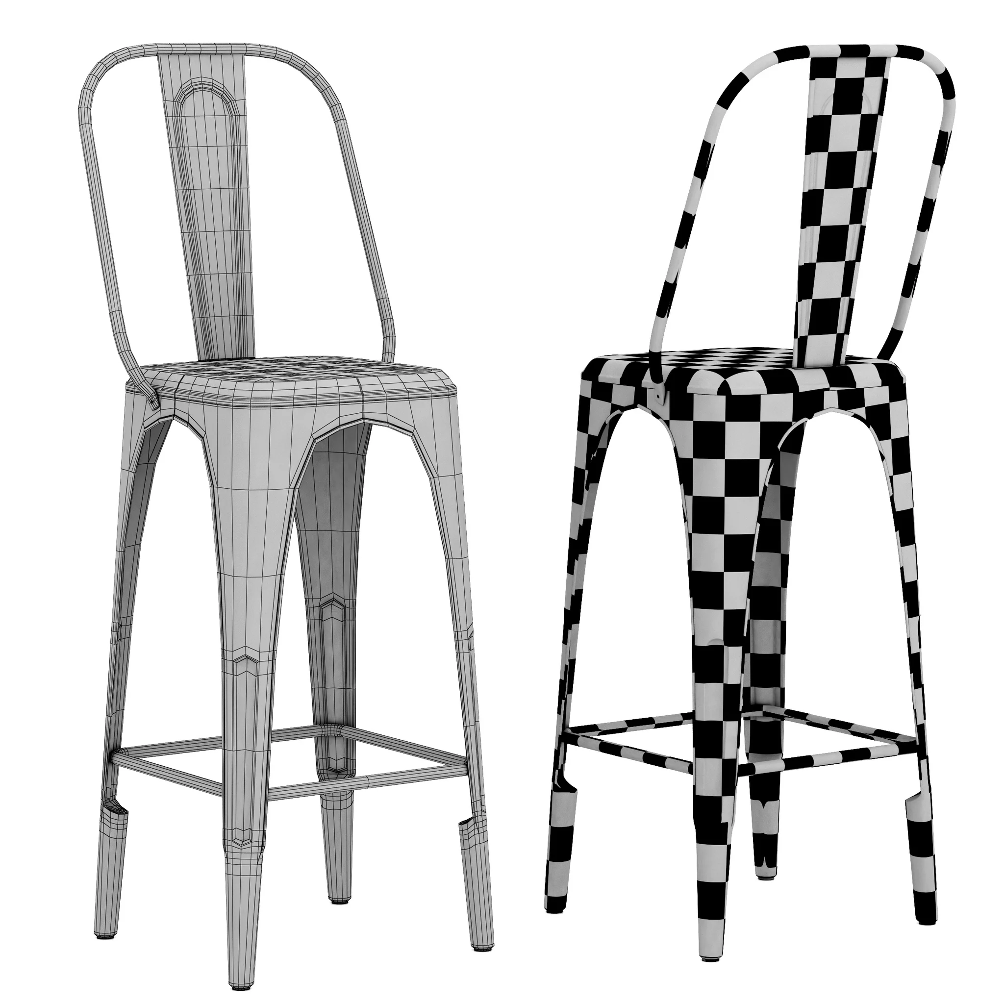 Restoration Hardware Remy Stool — 3D model preview 10