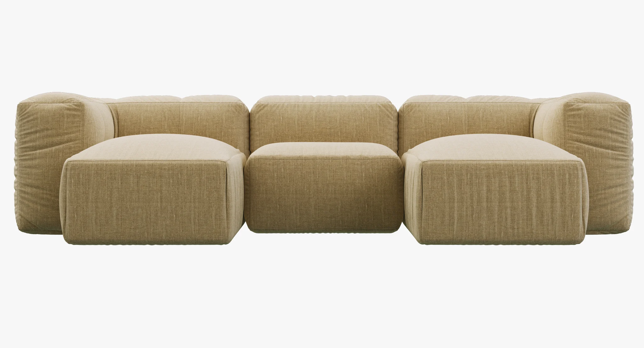 Restoration Hardware Preconfigured Fulham Upholstered U Chaise Sectional — 3D model preview 6