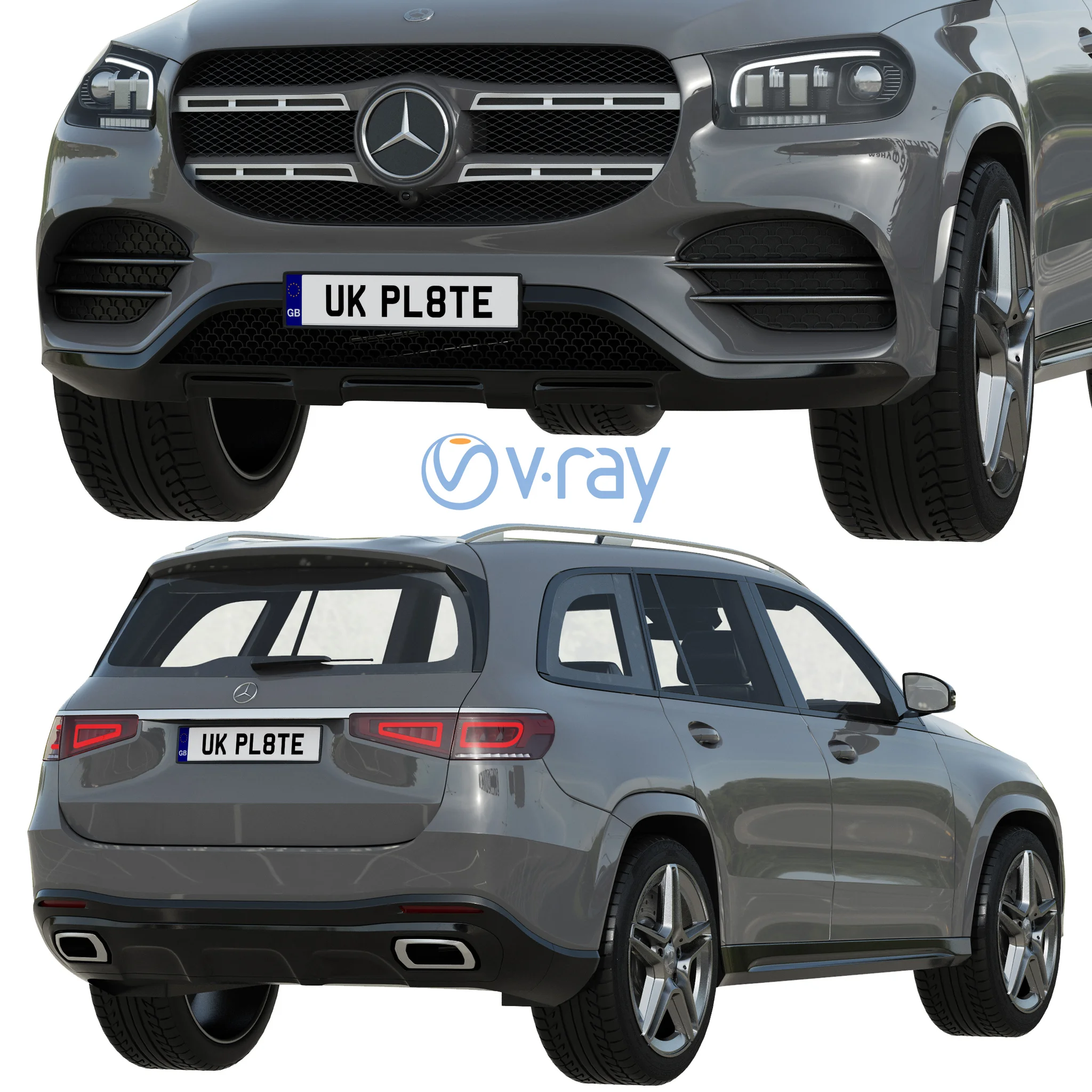 Mercedes Benz GLS, 3D model preview 5