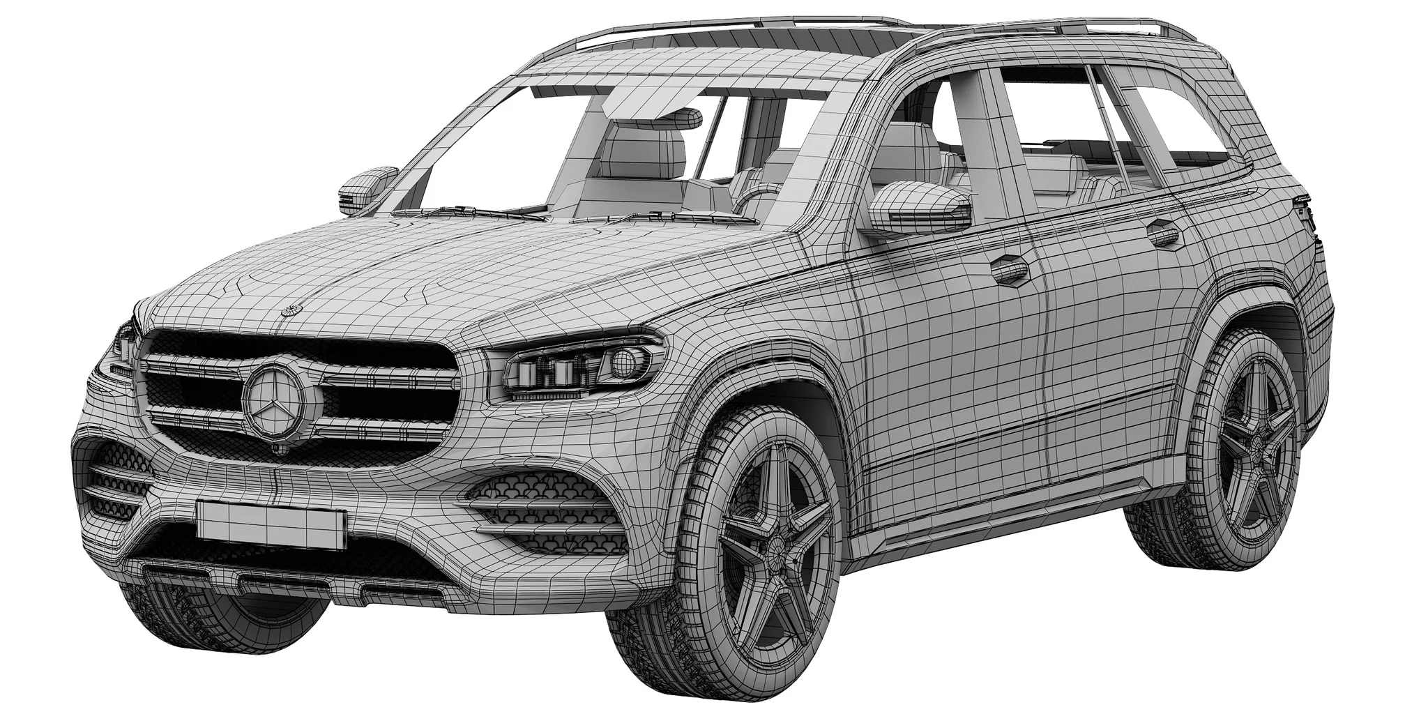 Mercedes Benz GLS, 3D model preview 12