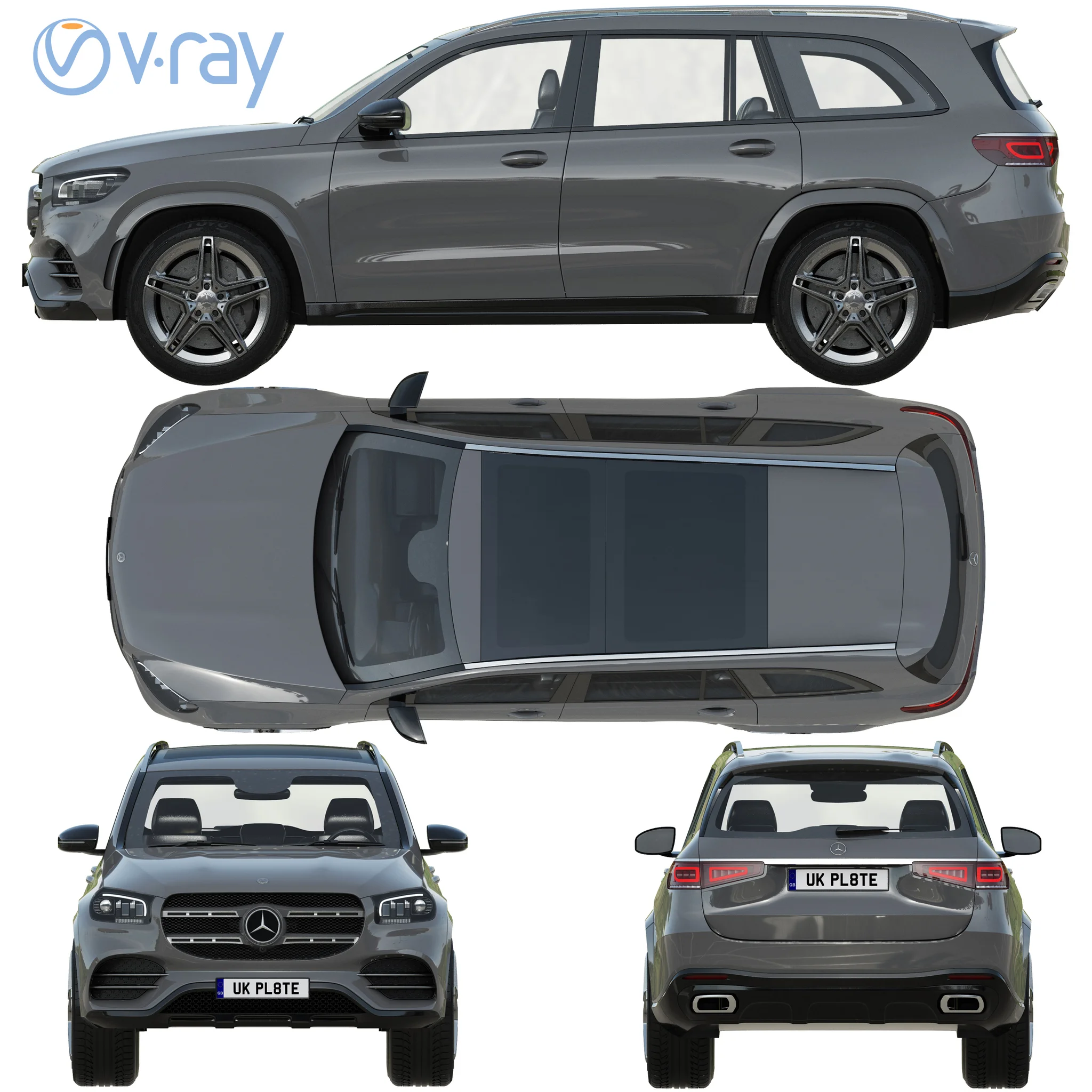 Mercedes Benz GLS, 3D model preview 29