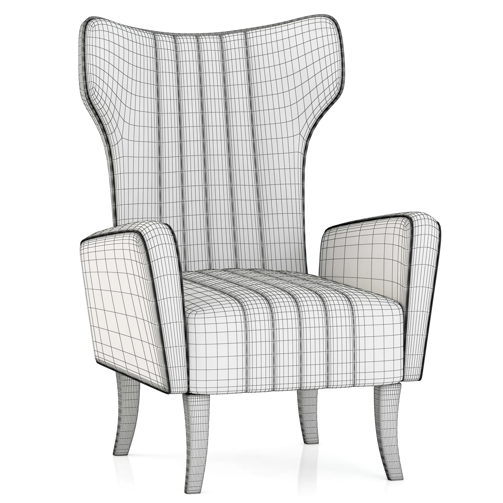 Brabbu Davis Chair — 3D model preview 2