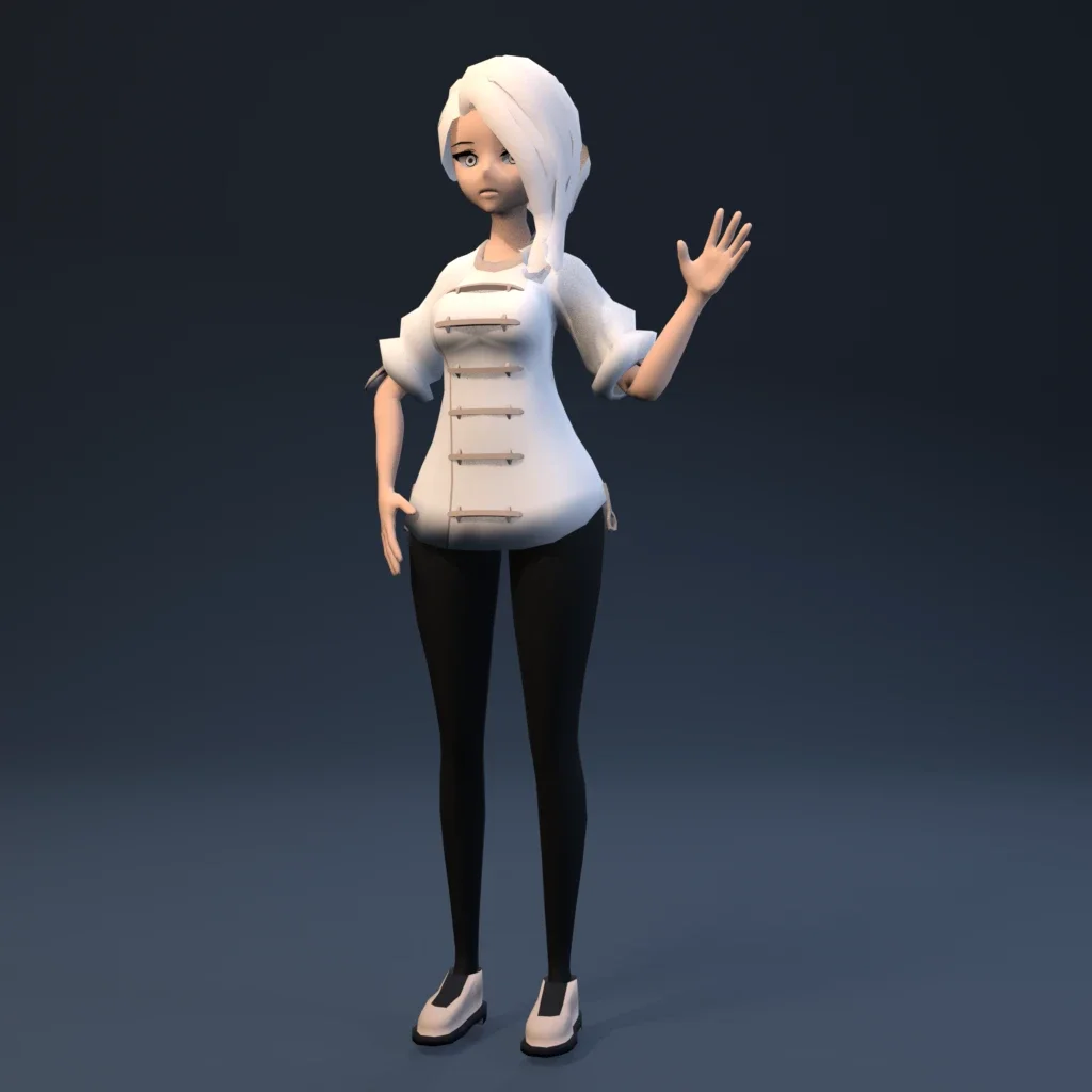 Stylized Anime Girl 08 Rigged
