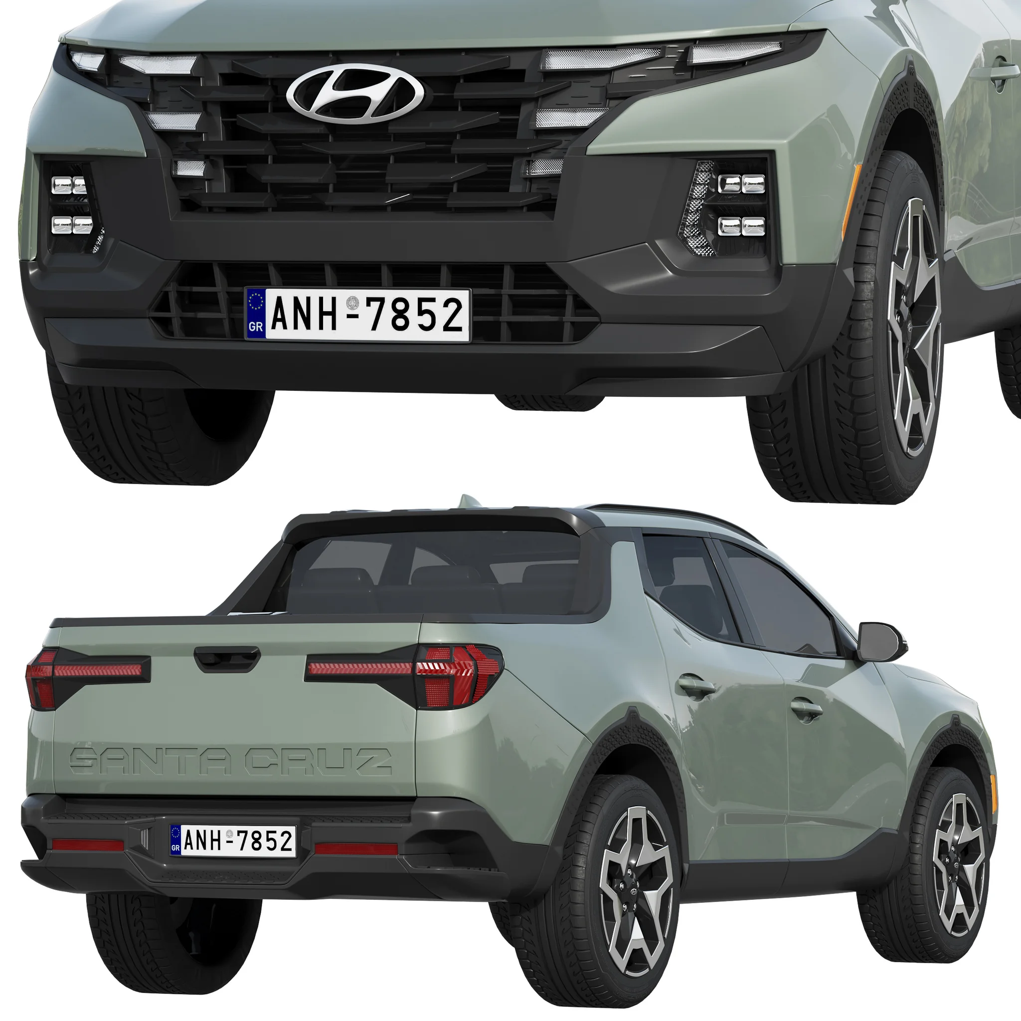 Hyundai Santa Cruz, 3D model preview 3