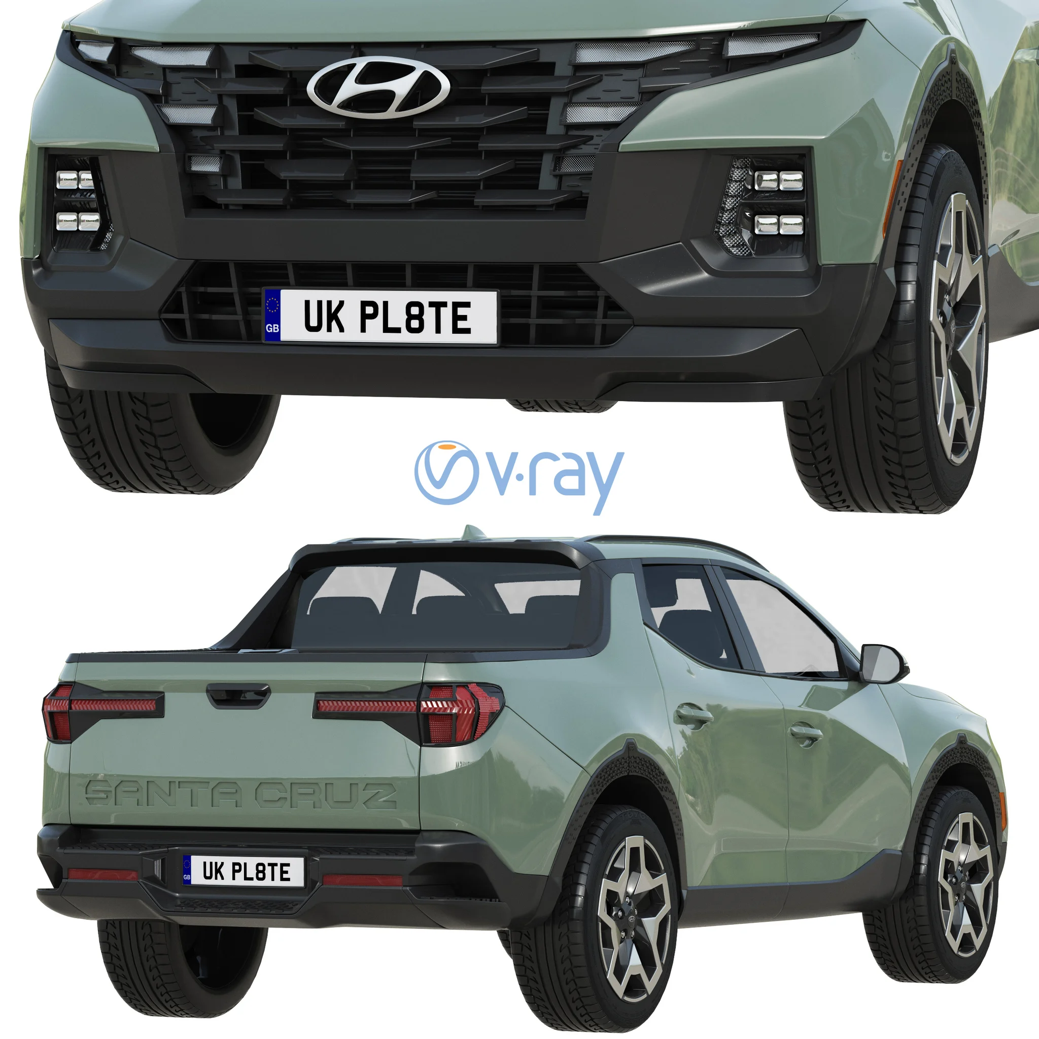 Hyundai Santa Cruz, 3D model preview 5