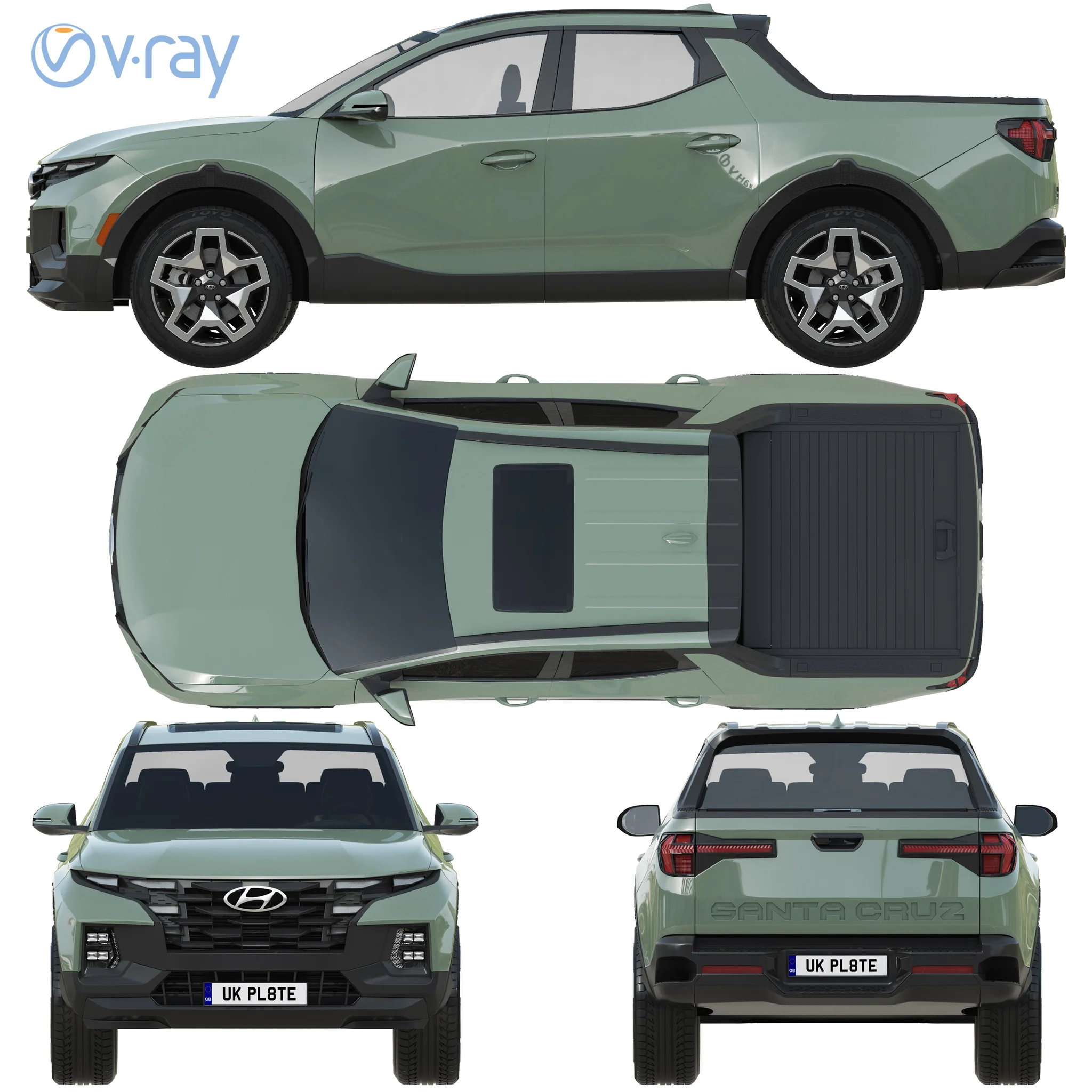 Hyundai Santa Cruz, 3D model preview 30