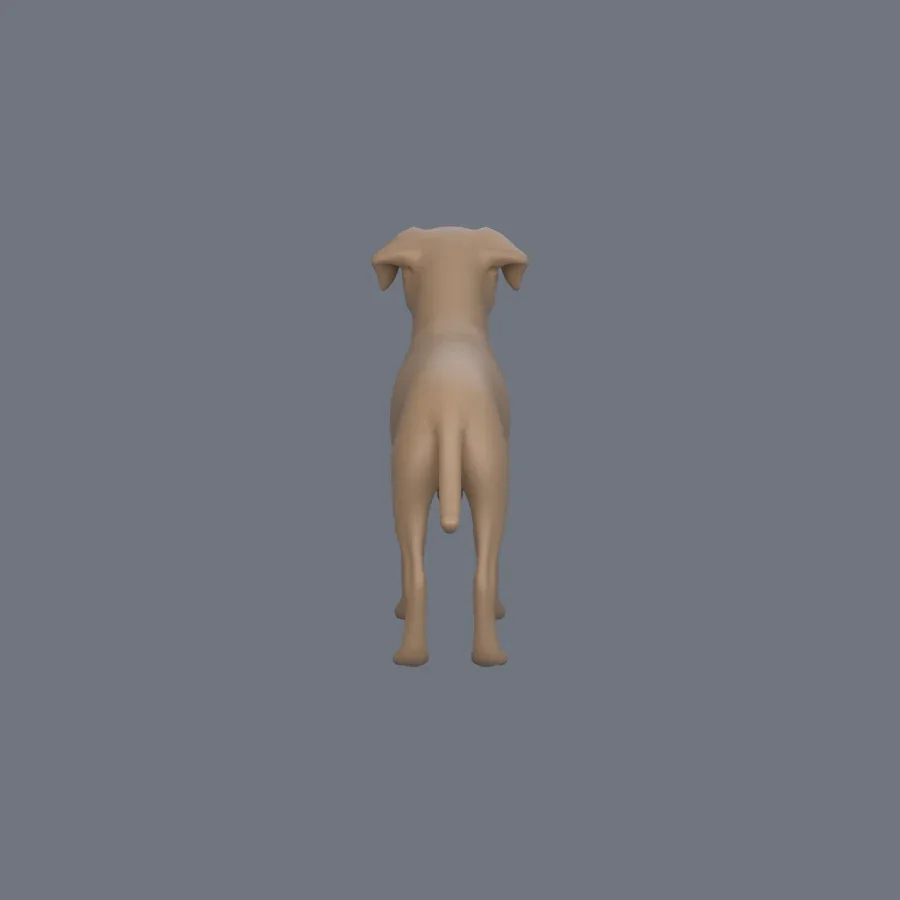 Dog Basemesh 03, 3D model preview 4