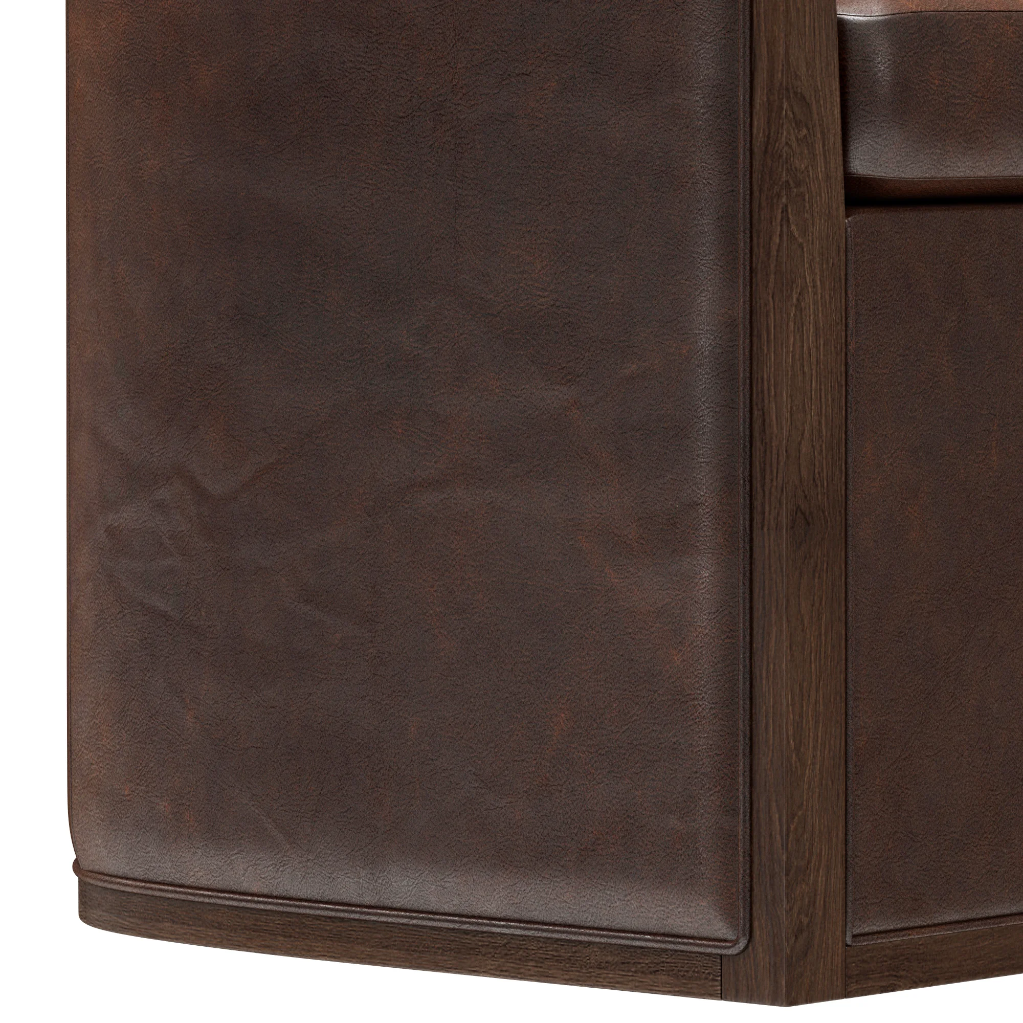 Restoration Hardware Dixon Upholstered Base Leather Armchair — 3D model preview 5
