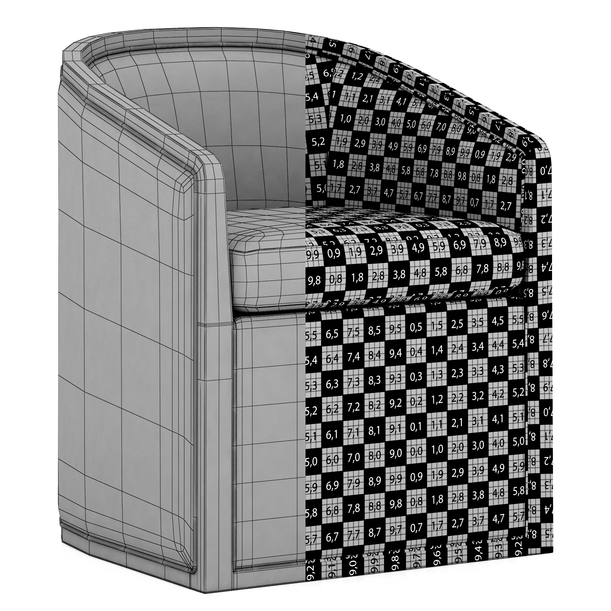 Restoration Hardware Dixon Upholstered Base Leather Armchair — 3D model preview 8