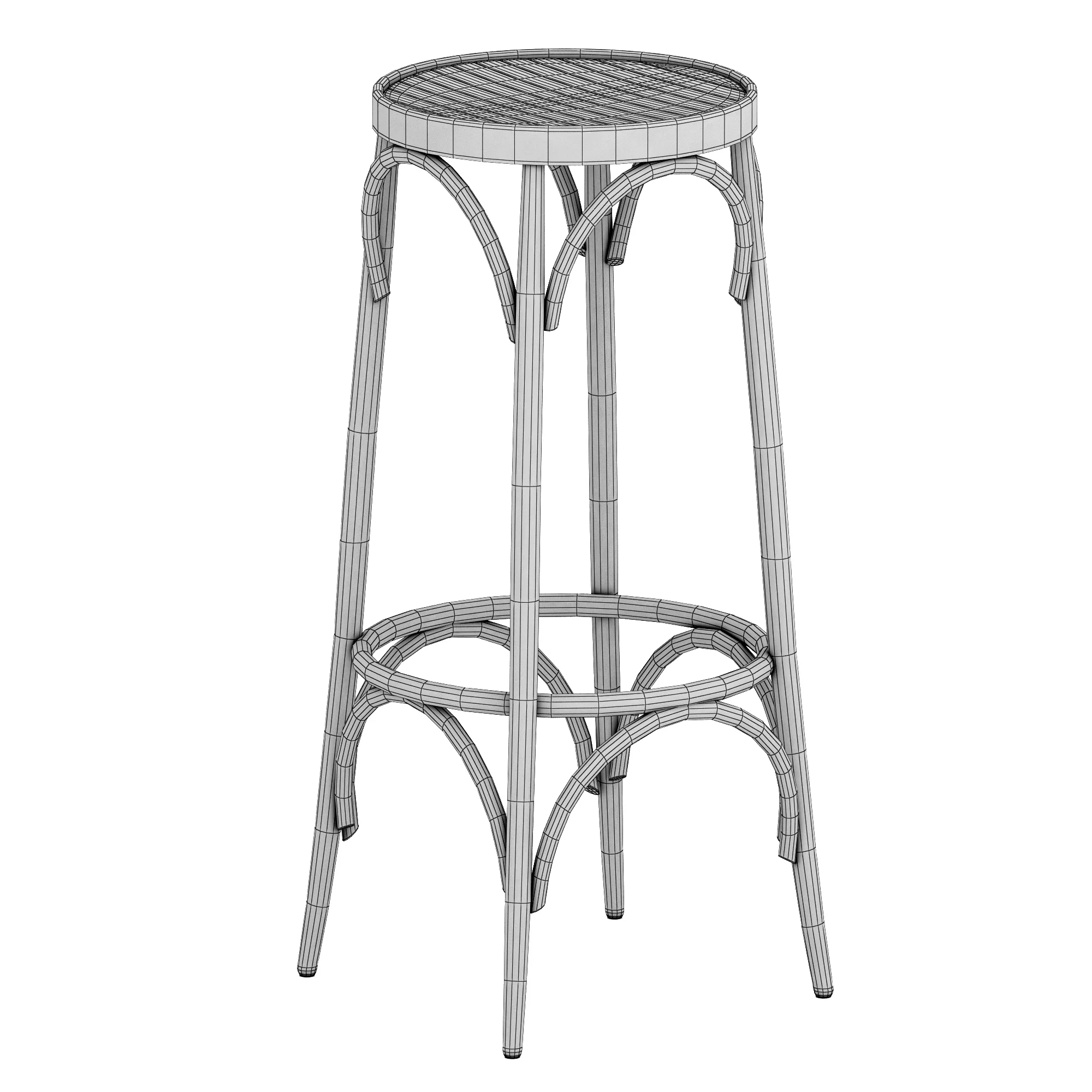 Ginevra Stool — 3D model preview 8