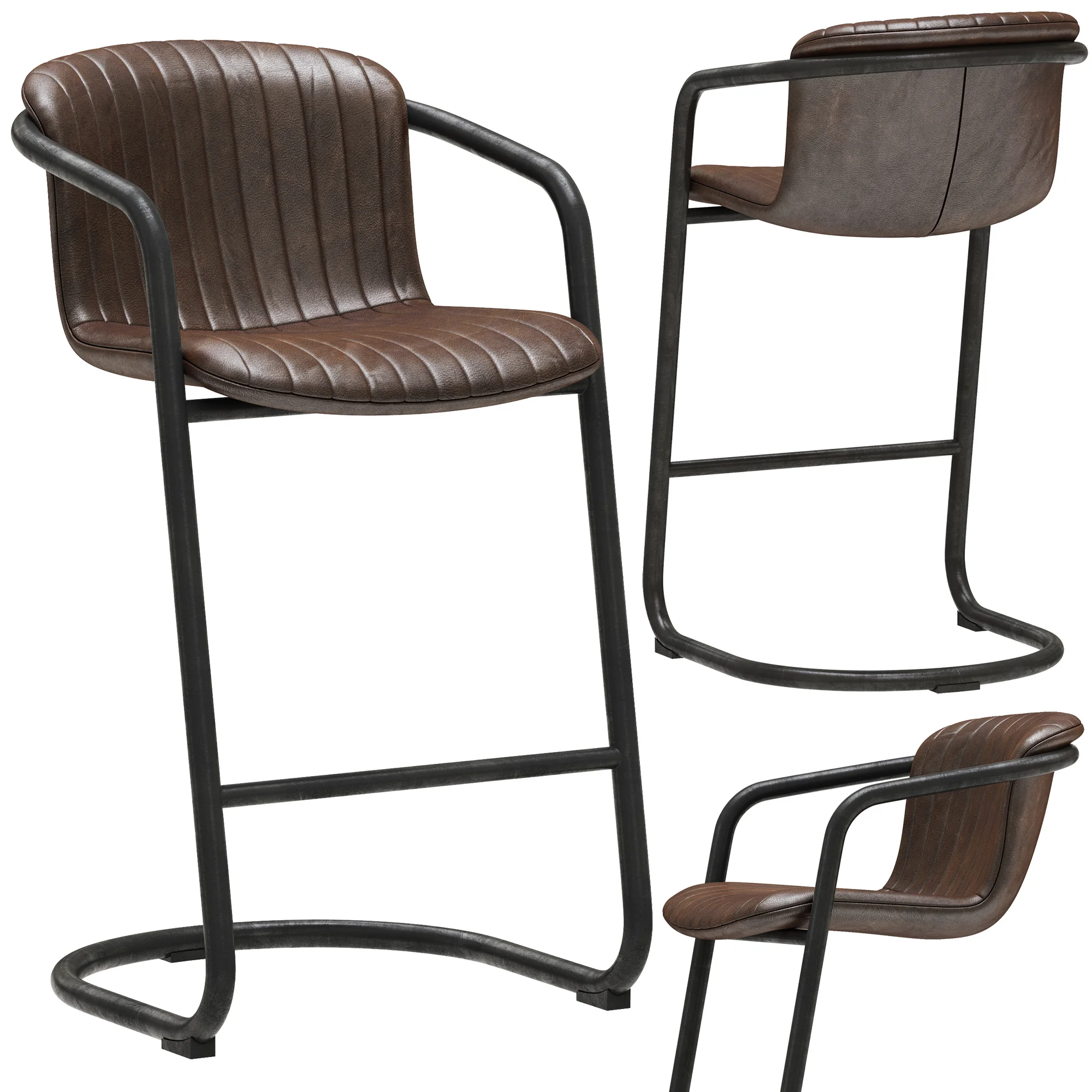 Loft Designe 3522 Model Barstool — 3D model preview 2