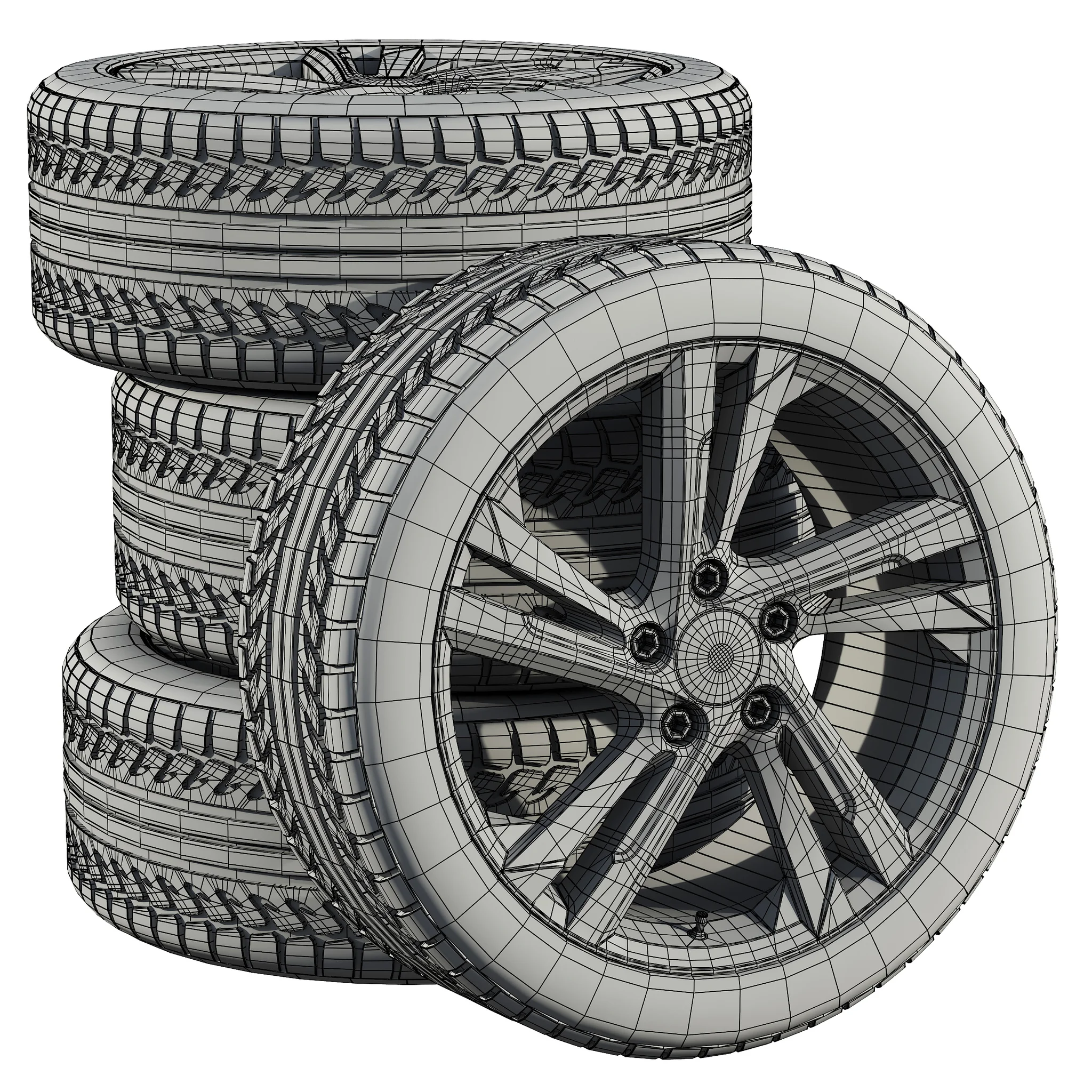 Volkswagen Tires 3 — 3D model preview 1