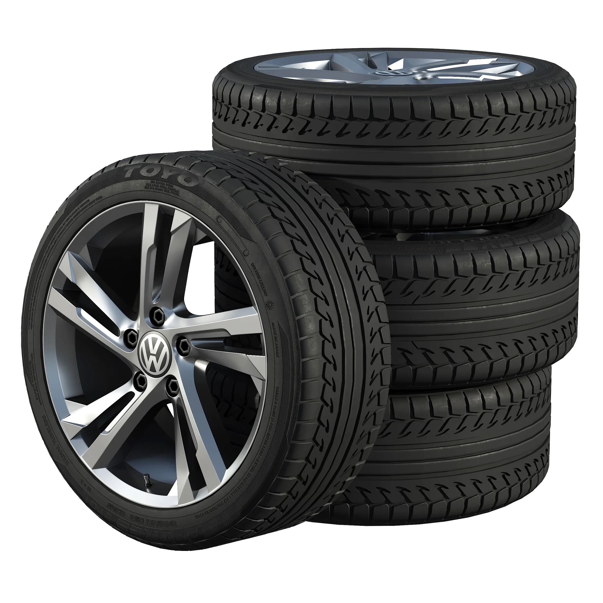 Volkswagen Tires 3 — 3D model preview 2