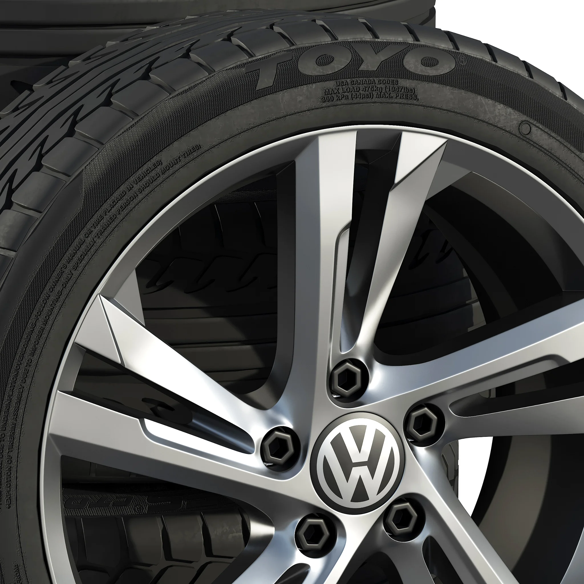 Volkswagen Tires 3 — 3D model preview 4