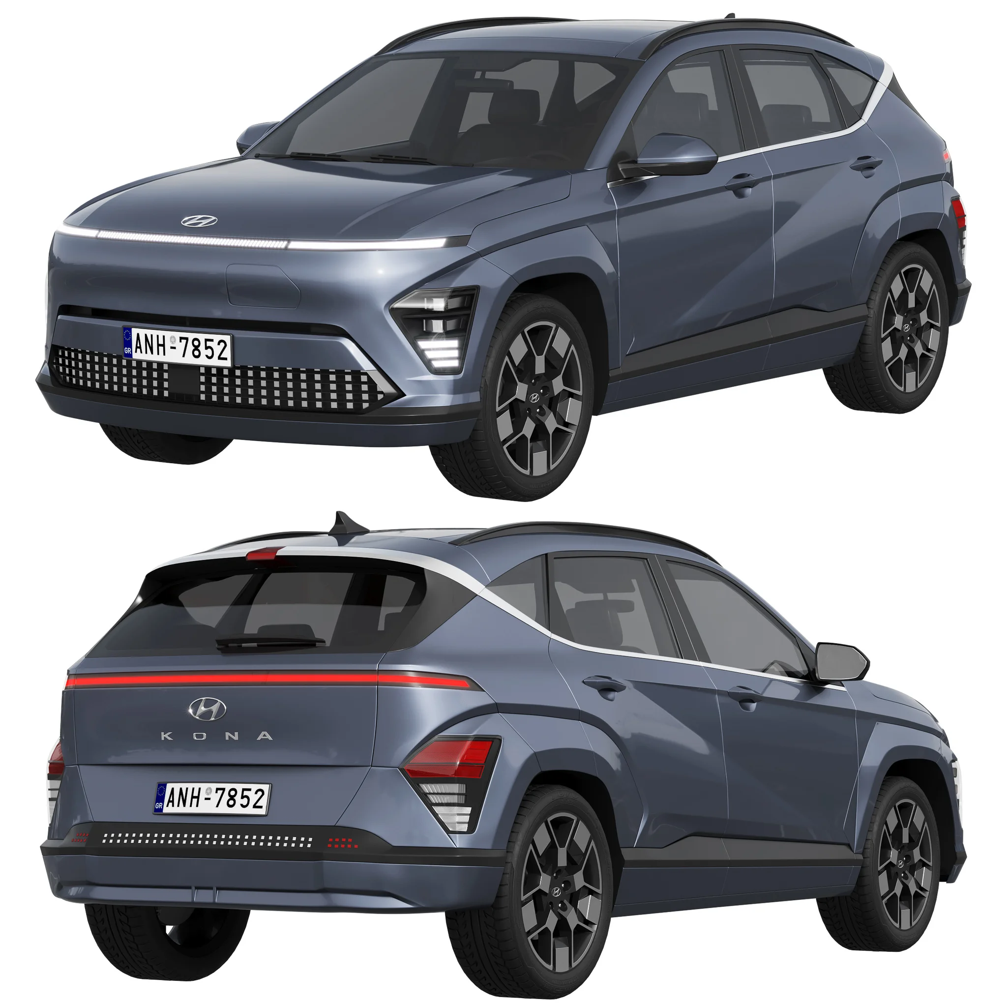 Hyundai KONA Electric 2024, 3D model preview 7