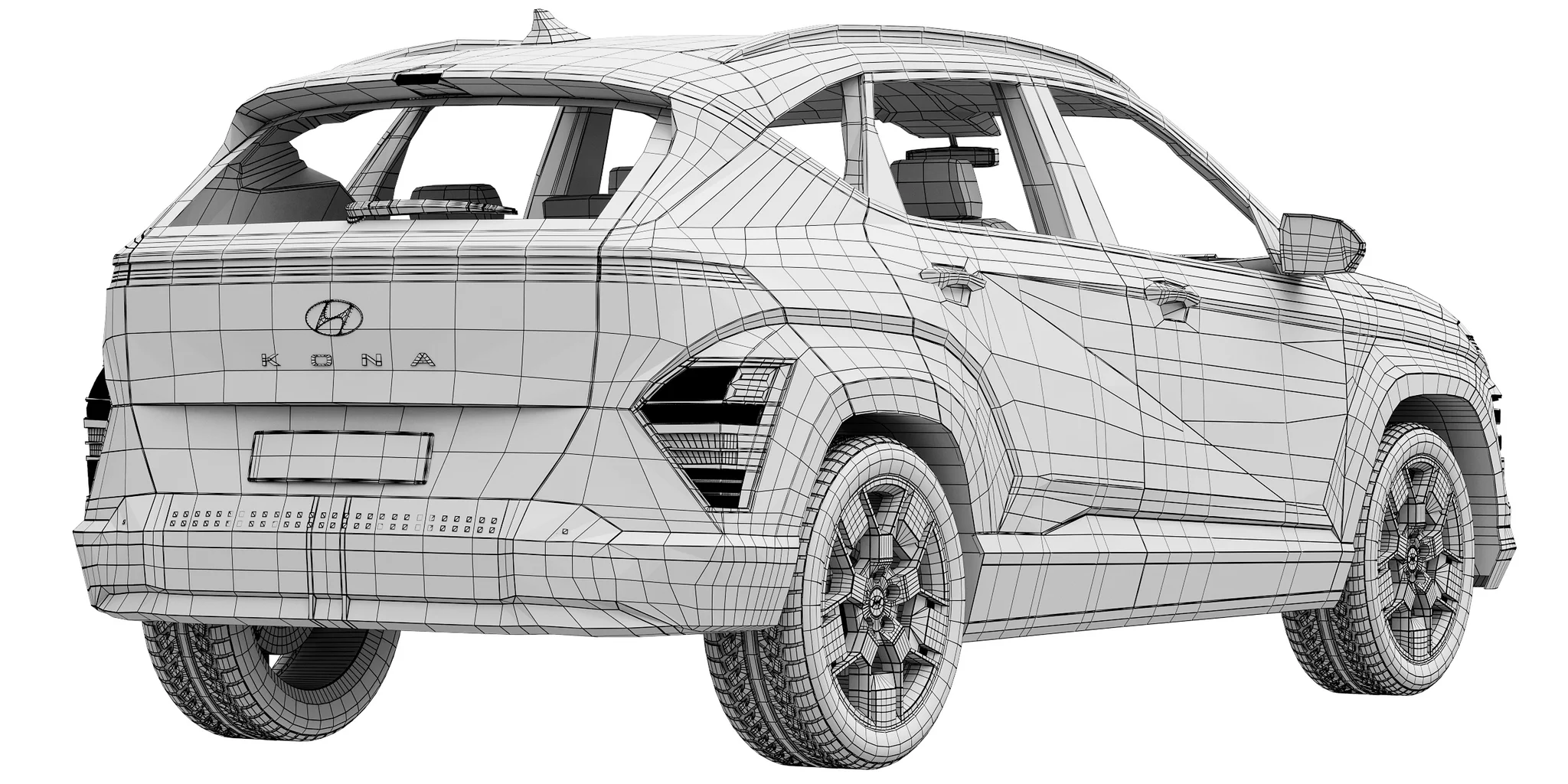 Hyundai KONA Electric 2024, 3D model preview 8