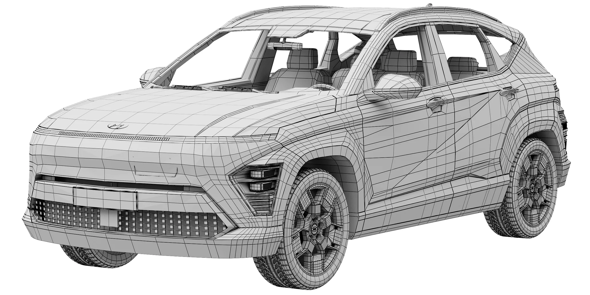 Hyundai KONA Electric 2024, 3D model preview 12