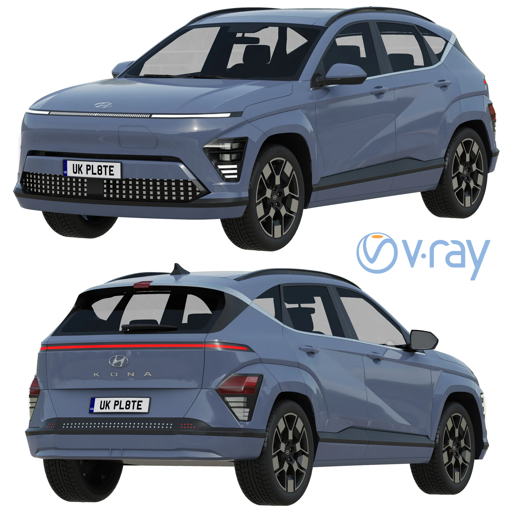 Hyundai KONA Electric 2024, 3D model preview 14