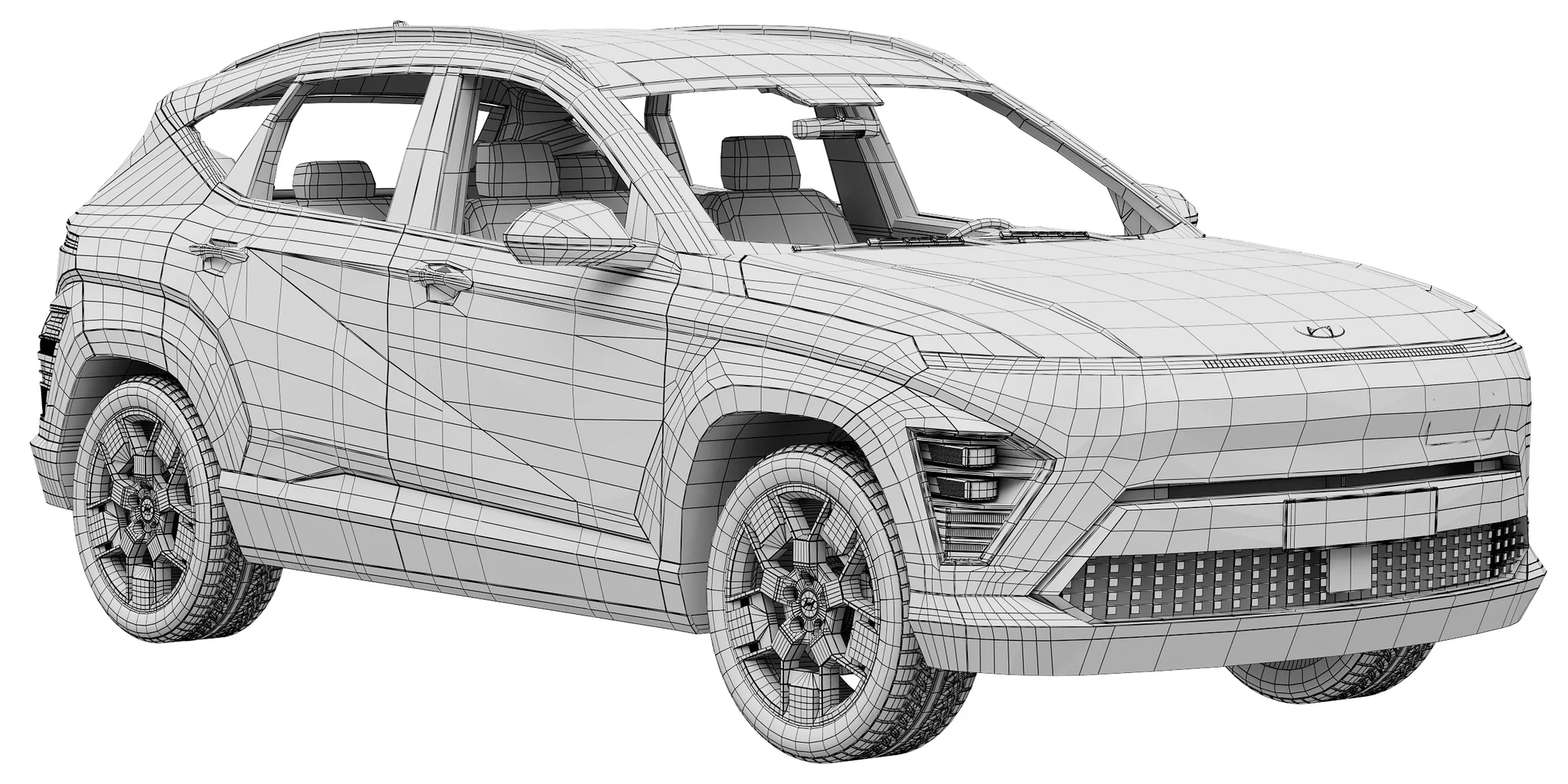 Hyundai KONA Electric 2024, 3D model preview 17