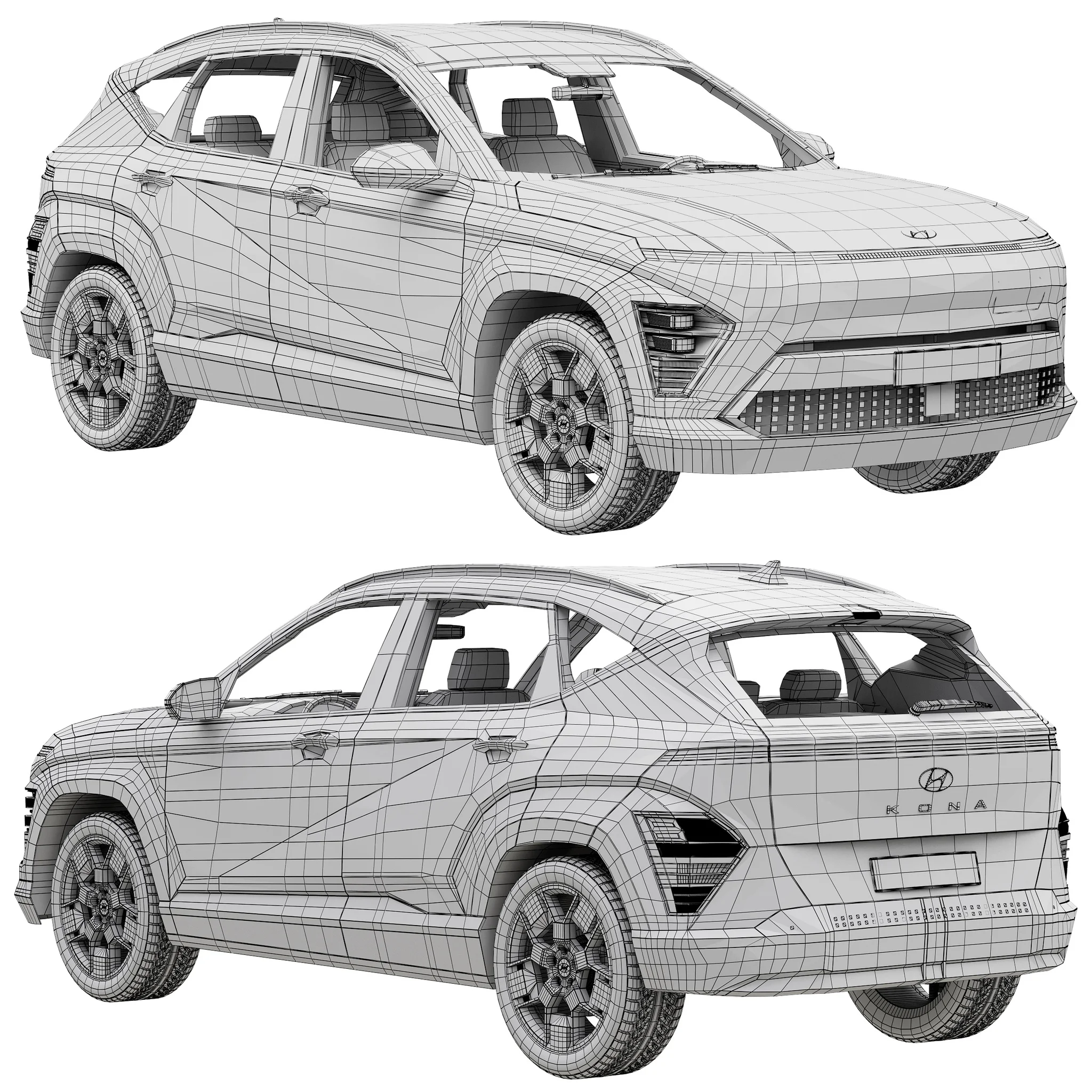 Hyundai KONA Electric 2024, 3D model preview 18