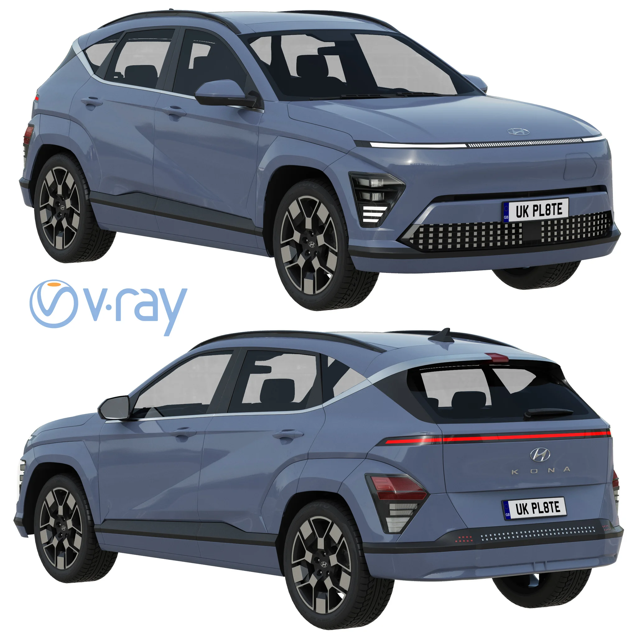 Hyundai KONA Electric 2024, 3D model preview 20