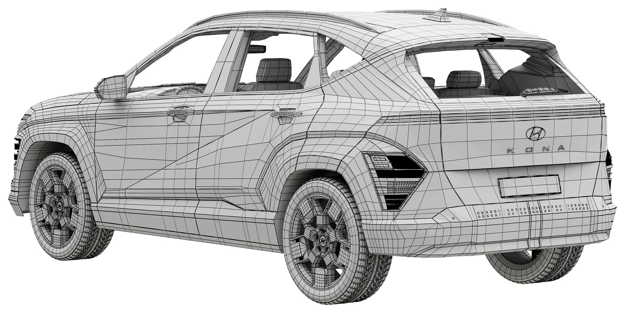 Hyundai KONA Electric 2024, 3D model preview 23