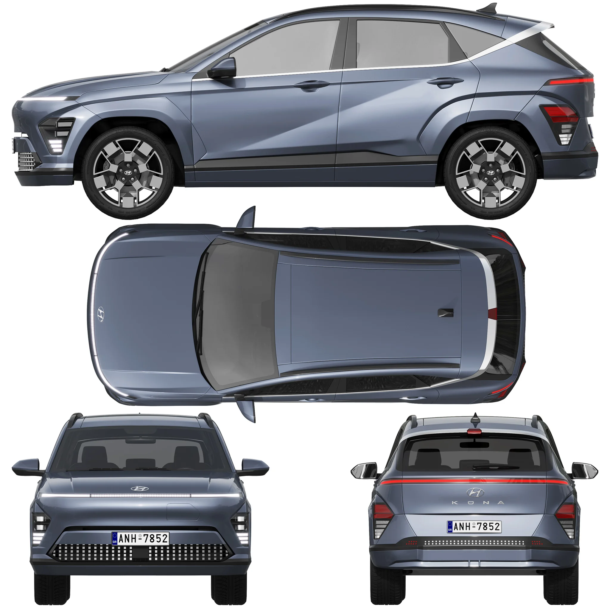 Hyundai KONA Electric 2024, 3D model preview 28